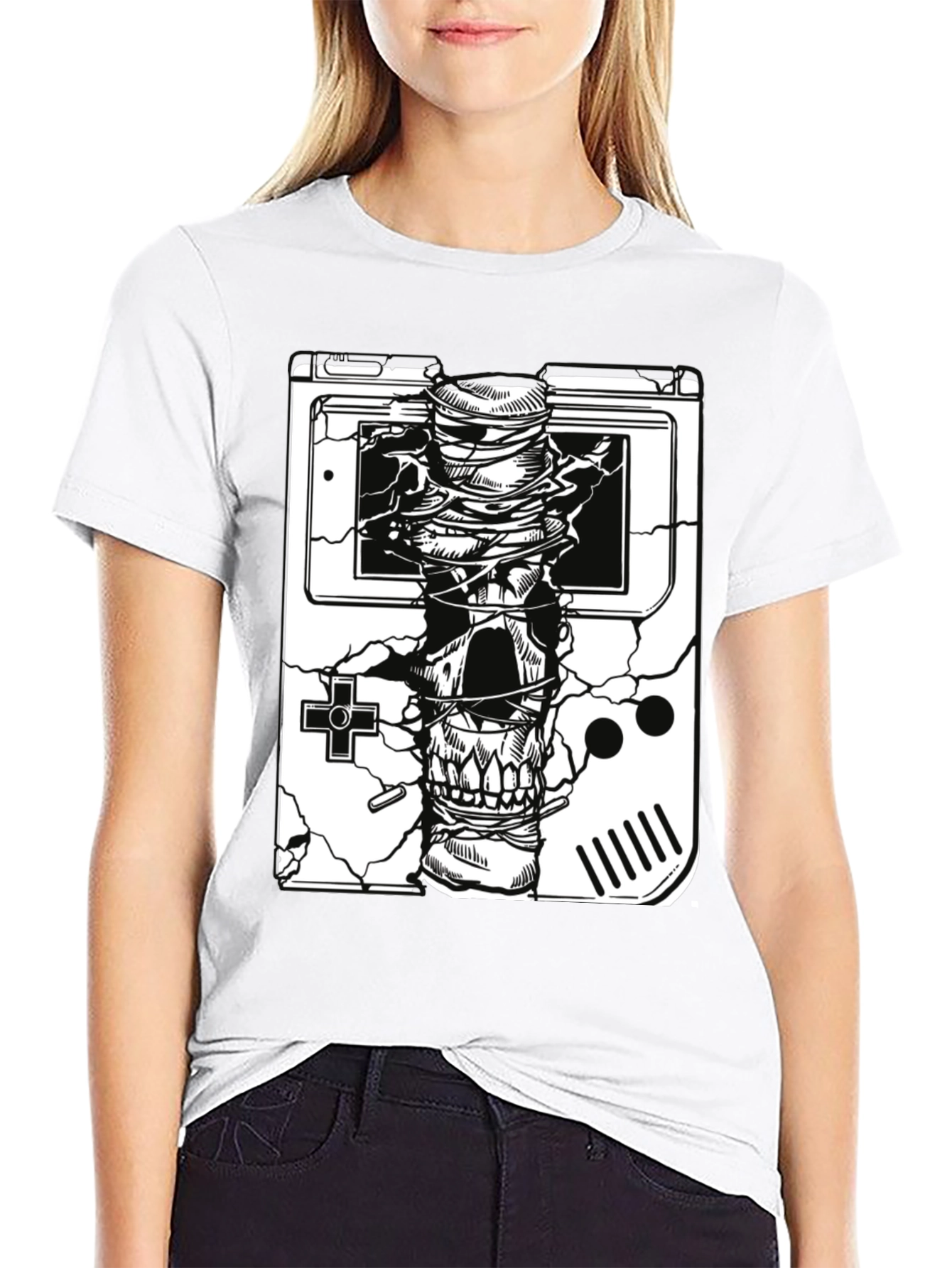 Retro Gaming Skull T-Shirt