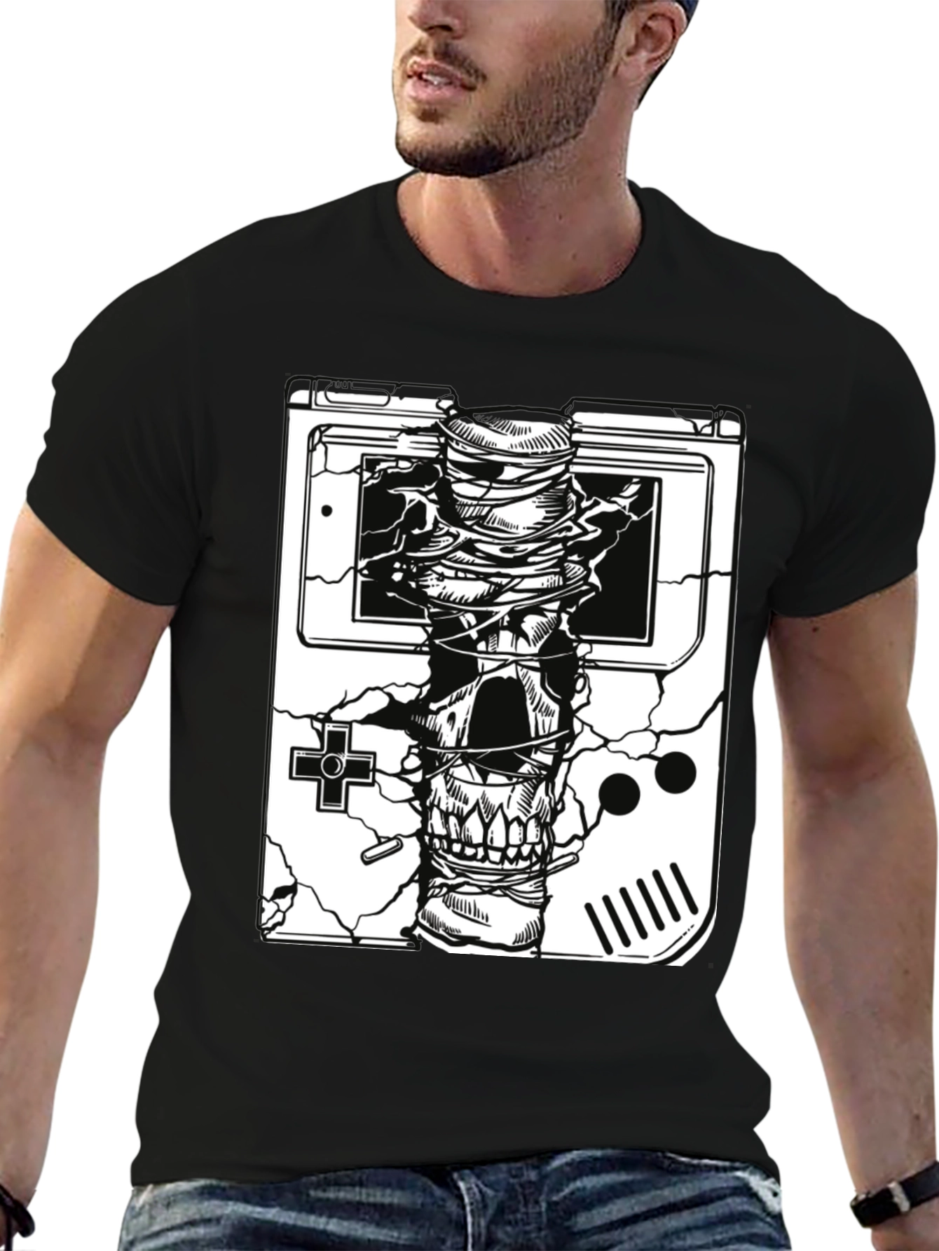 Retro Gaming Skull T-Shirt