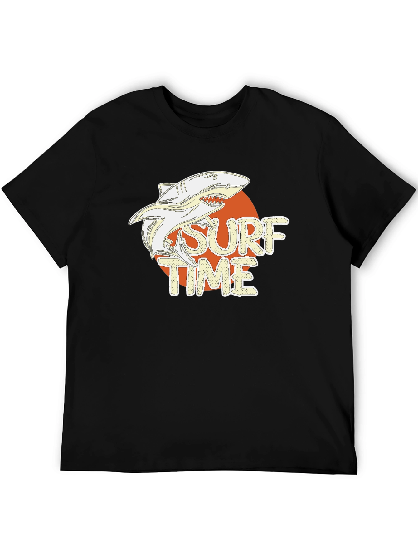 Surf Time Shark Graphic Tee - Black