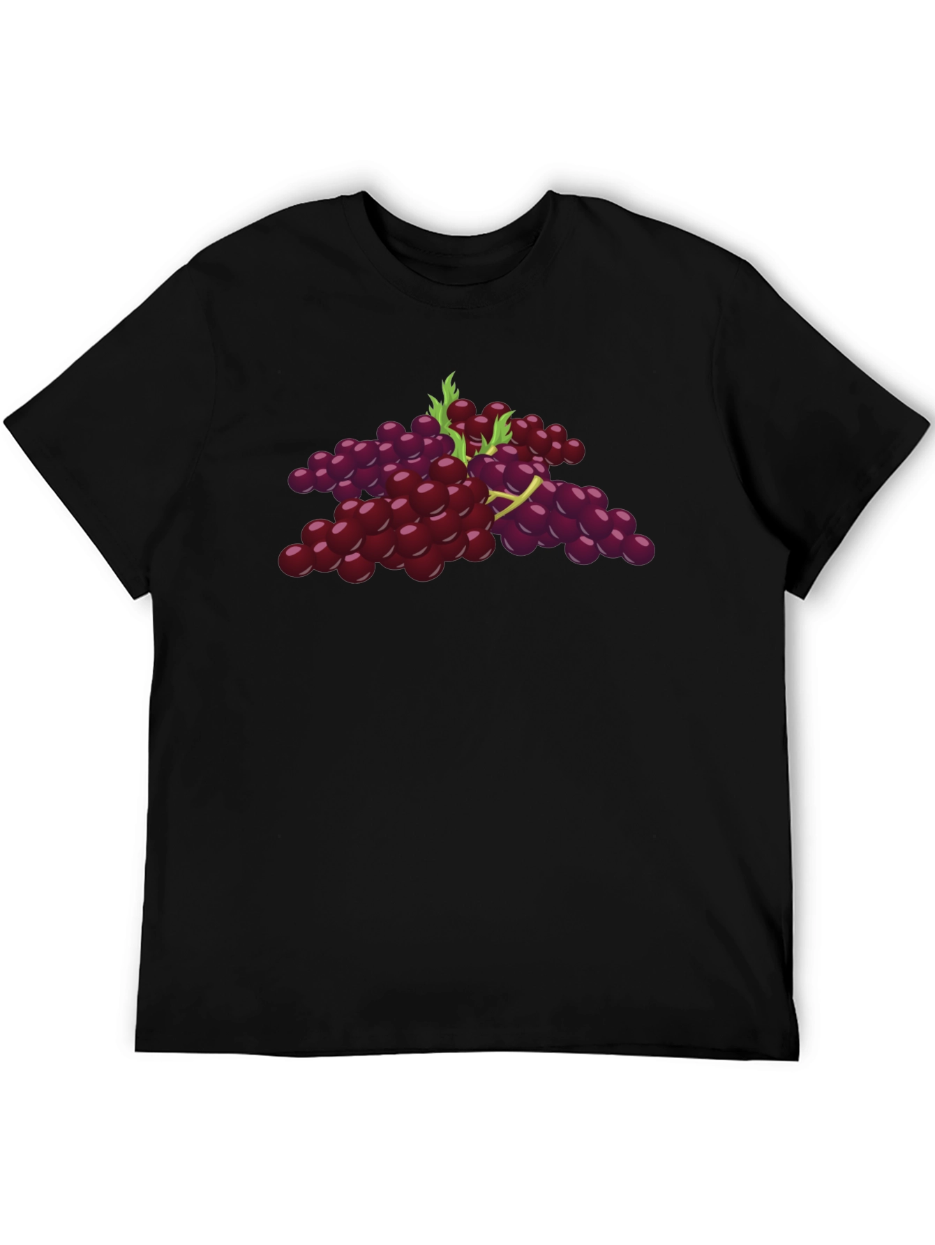 Grape Graphic Tee - Black Cotton Comfort