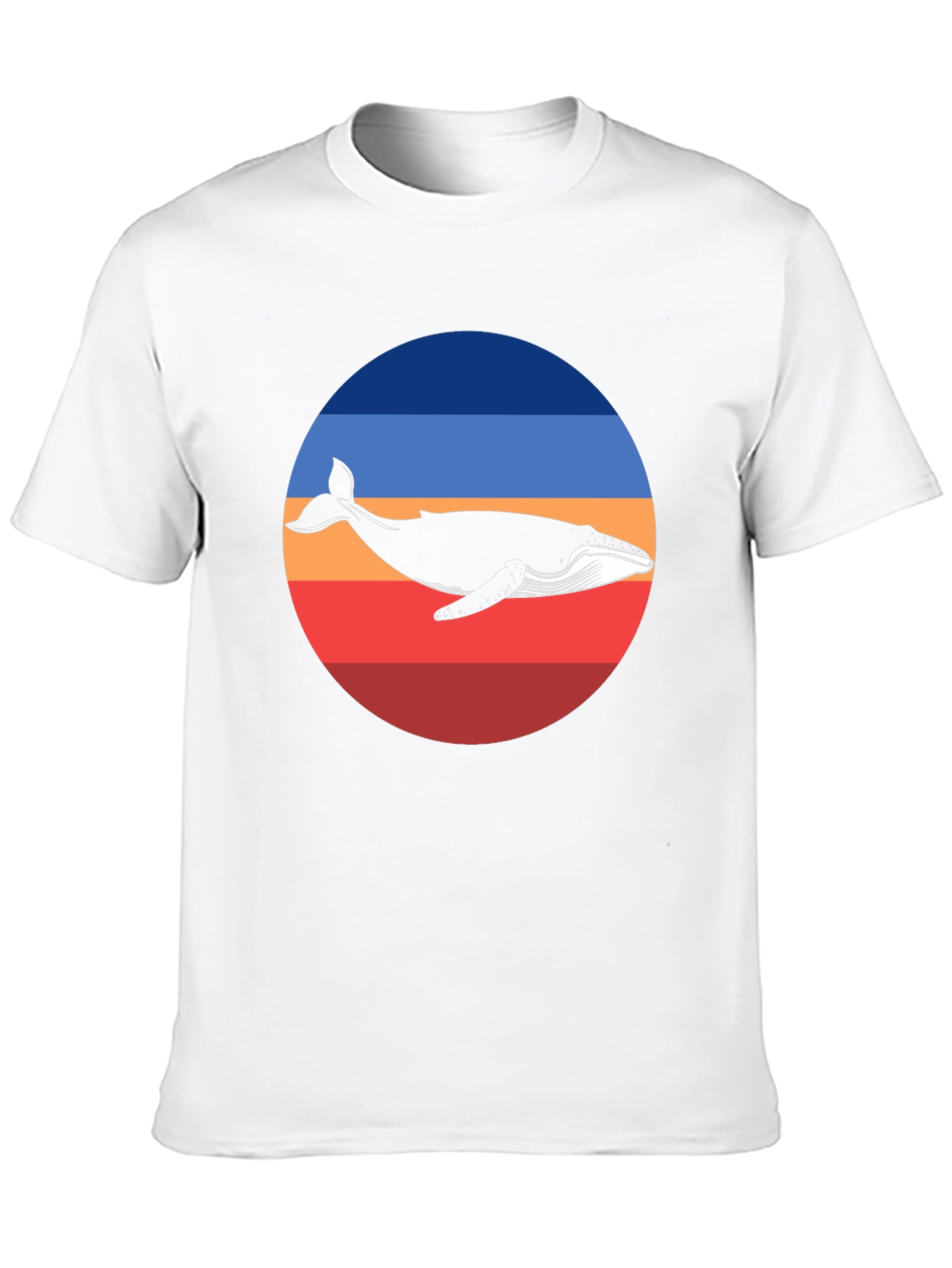 Whale Graphic Print Crew Neck T-Shirt