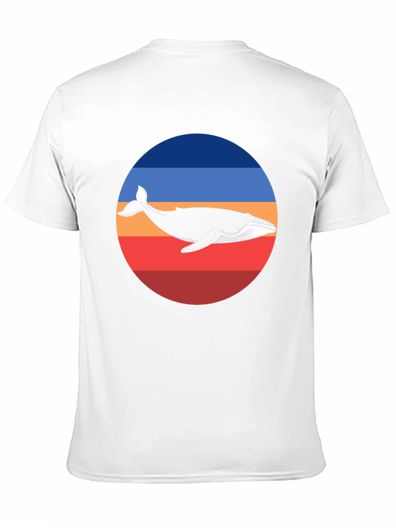 Whale Graphic Print Crew Neck T-Shirt