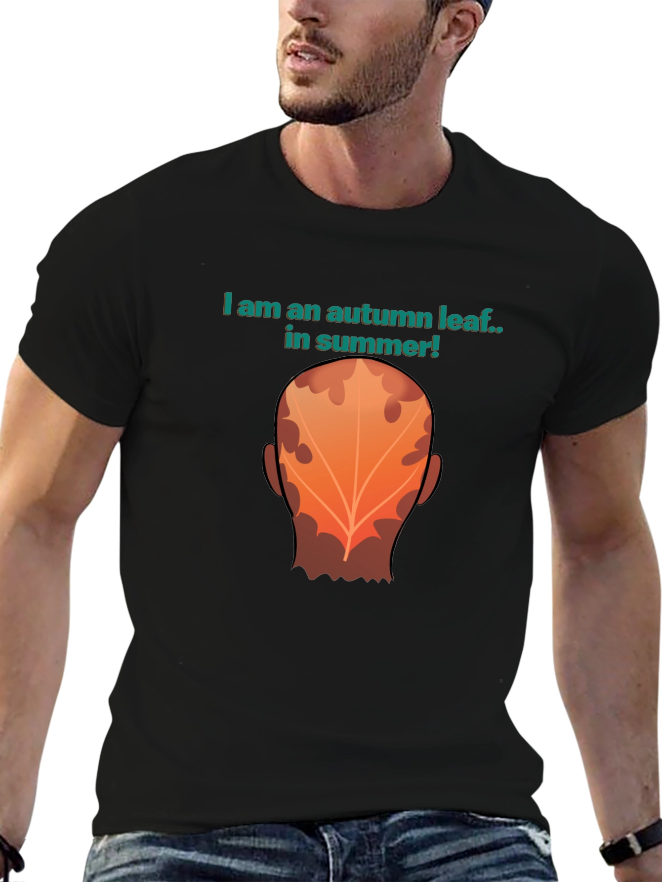 Autumn Leaf Summer Tee - Funny Graphic T-Shirt