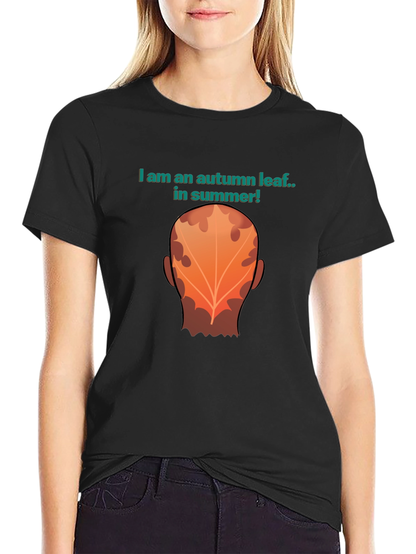 Autumn Leaf Summer Tee - Funny Graphic T-Shirt