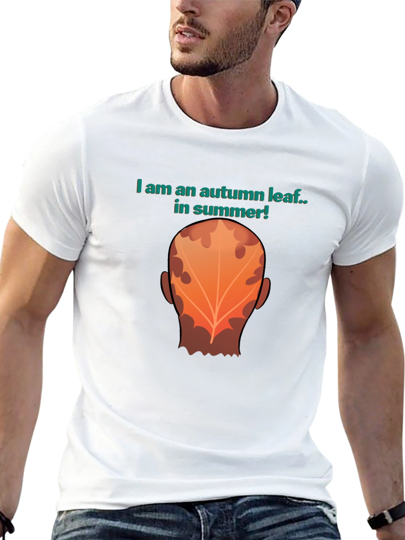 Autumn Leaf Summer Tee - Funny Graphic T-Shirt