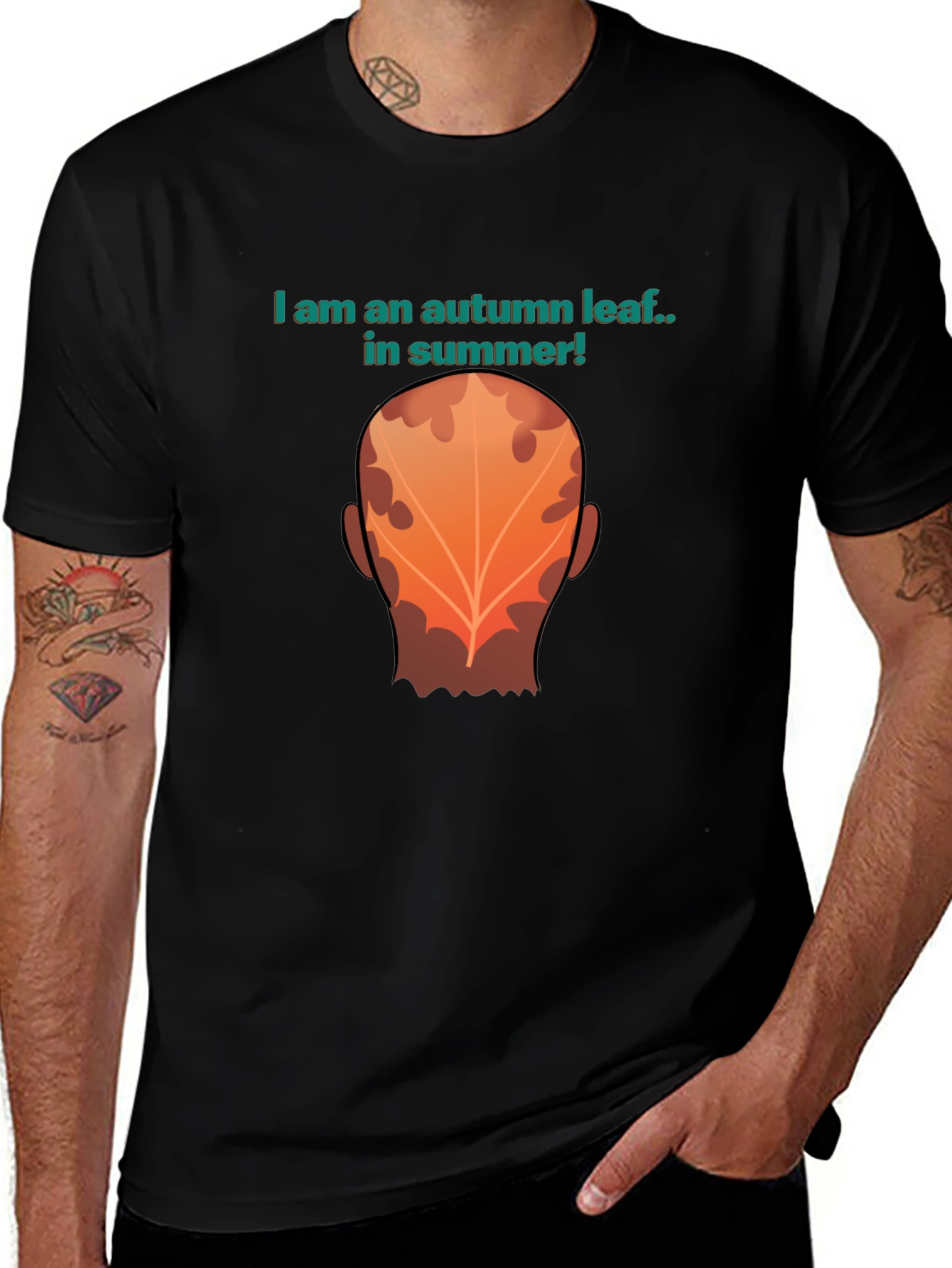 Autumn Leaf Summer Tee - Funny Graphic T-Shirt
