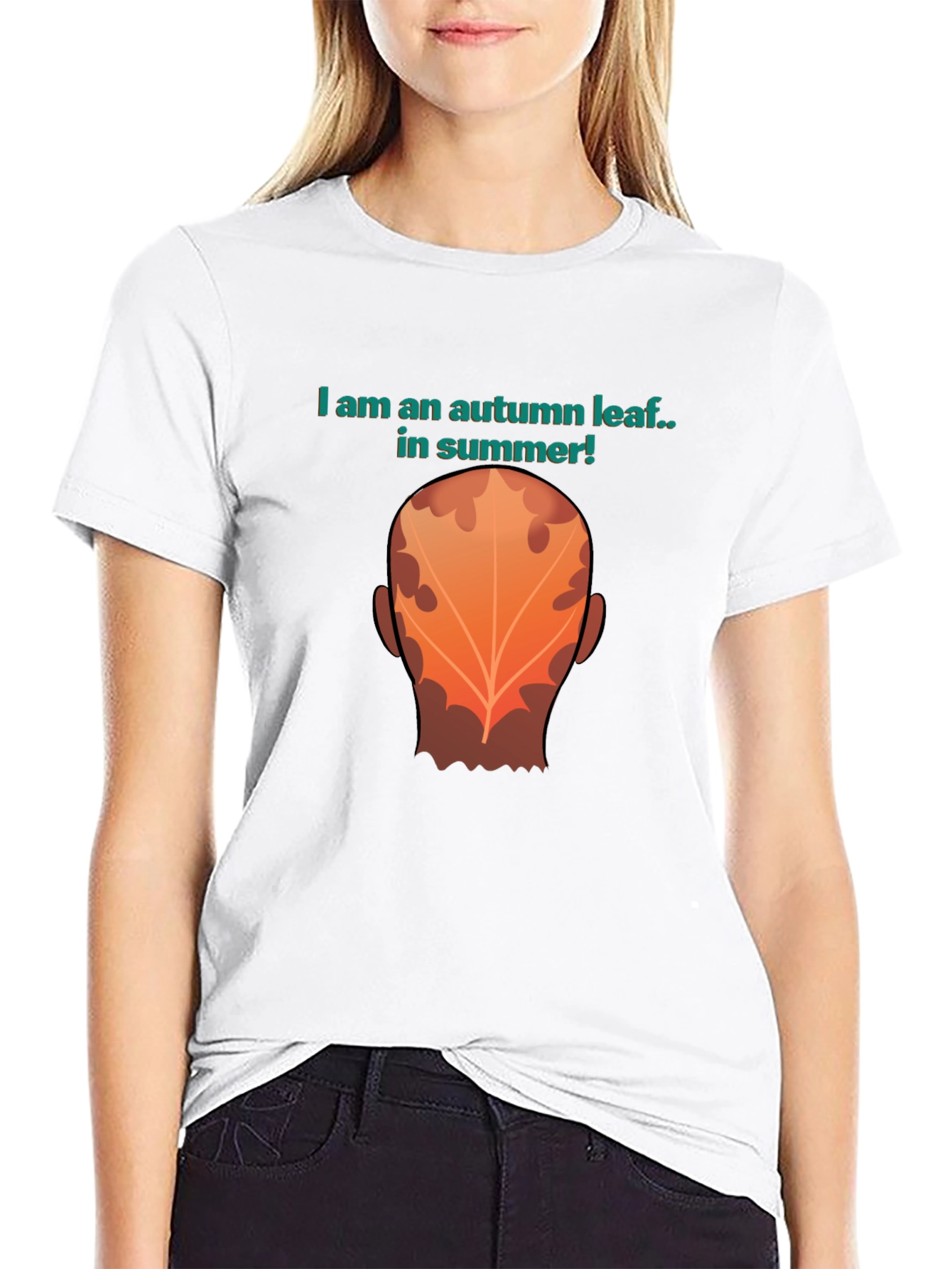 Autumn Leaf Summer Tee - Funny Graphic T-Shirt