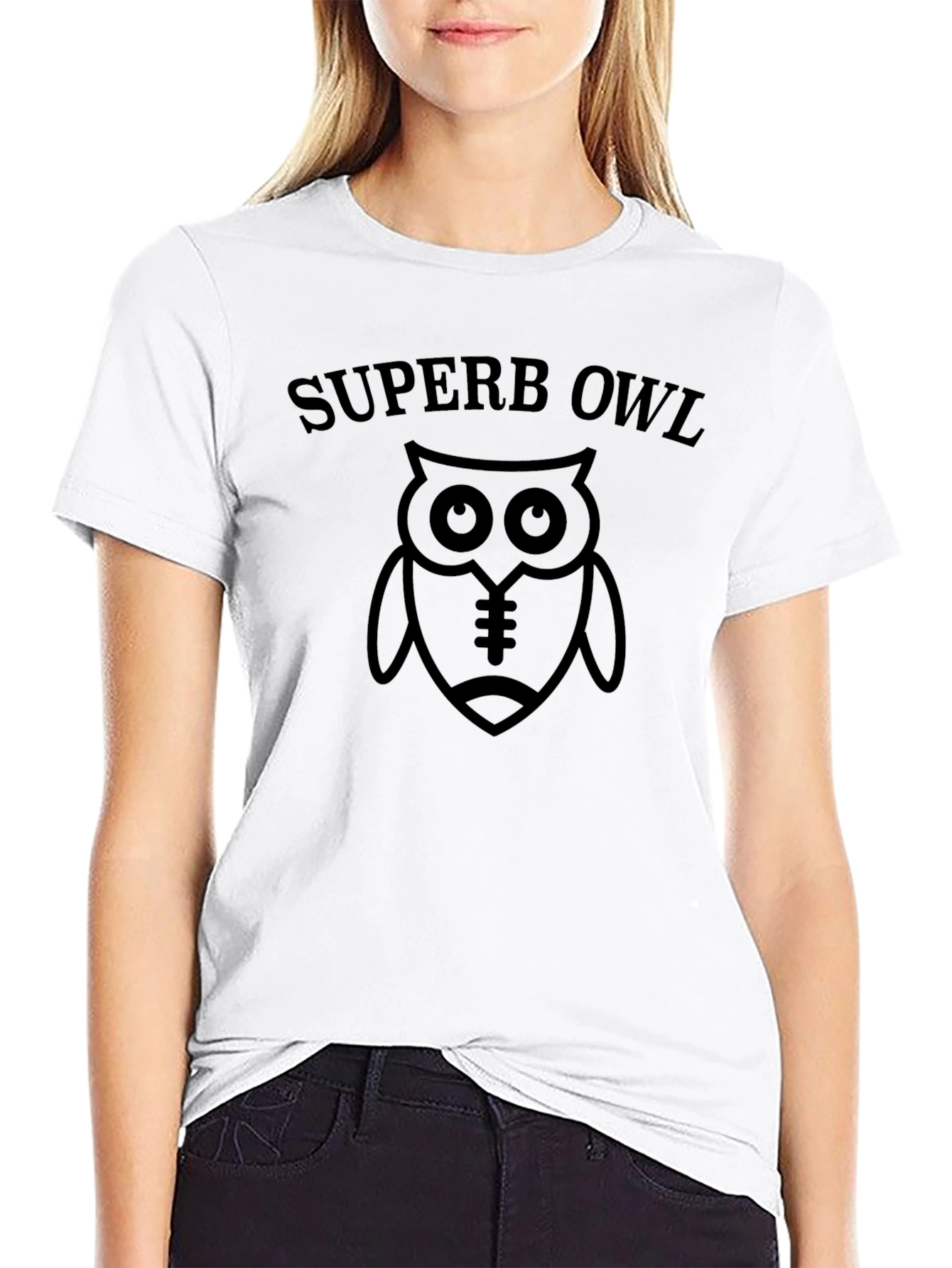 Superb Owl Football T-Shirt - Black Graphic Tee