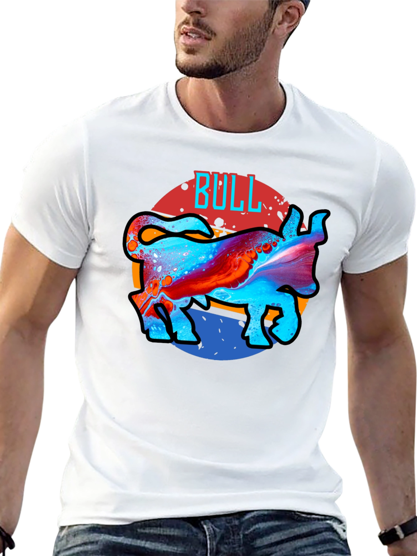 Cool Bull Graphic Black T-Shirt