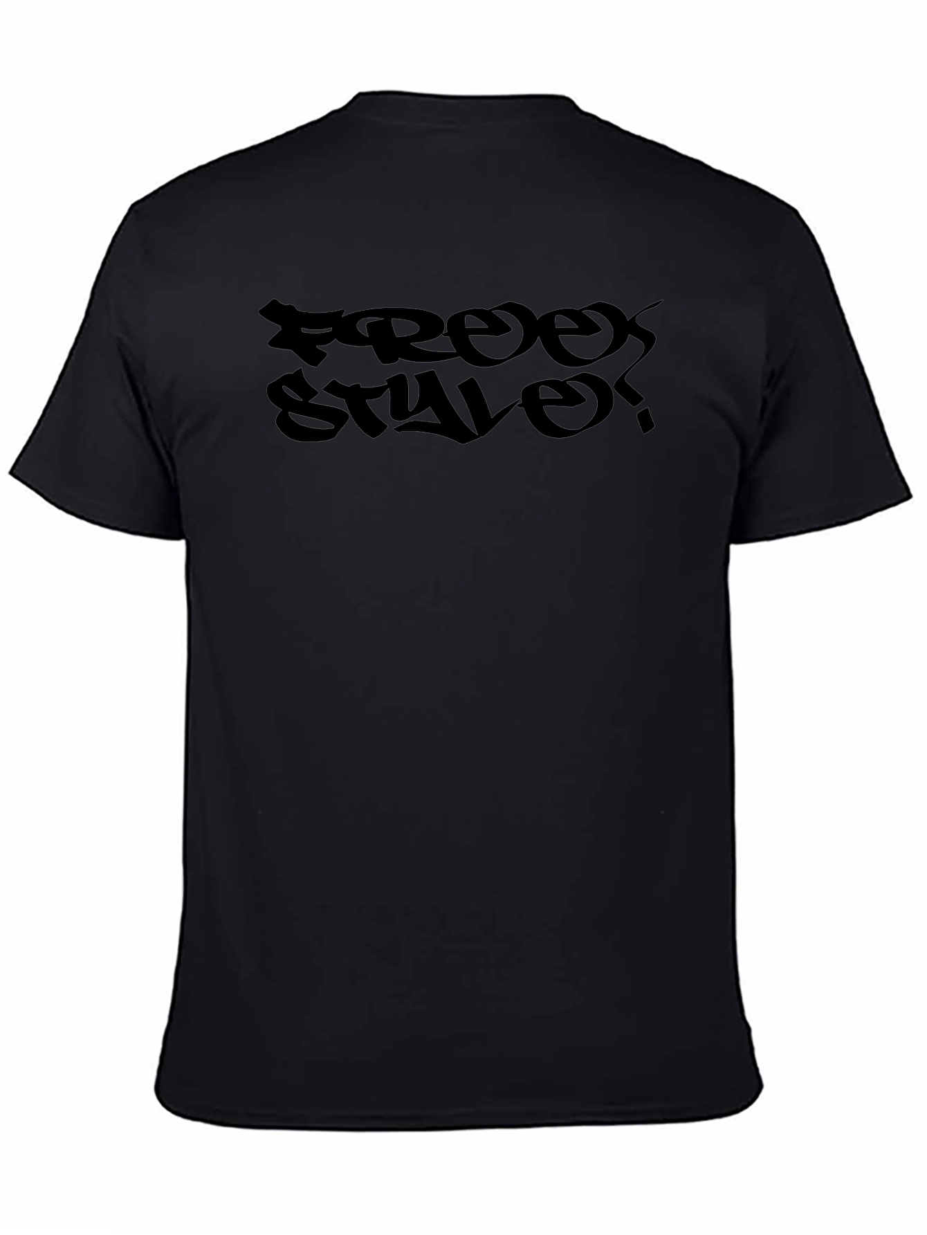 Freestyle Graphic Print Black T-Shirt