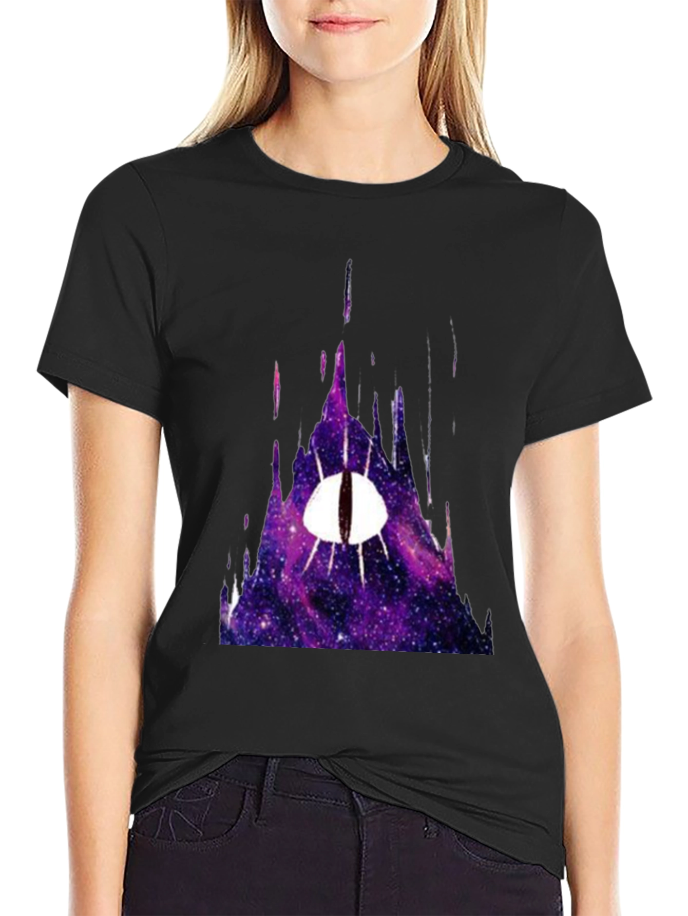 Galaxy Eye Graphic Tee - Mens Black T-Shirt