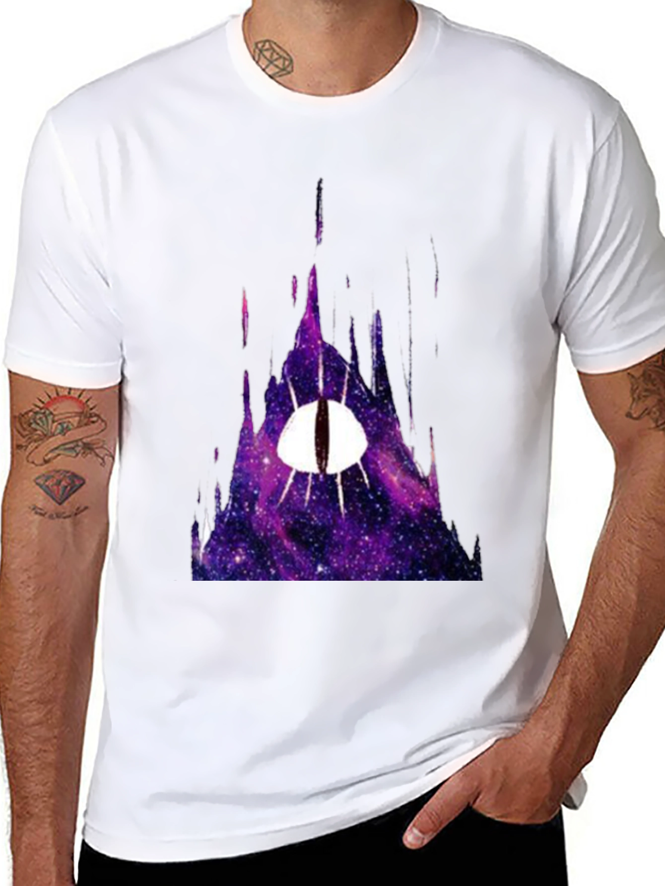 Galaxy Eye Graphic Tee - Mens Black T-Shirt