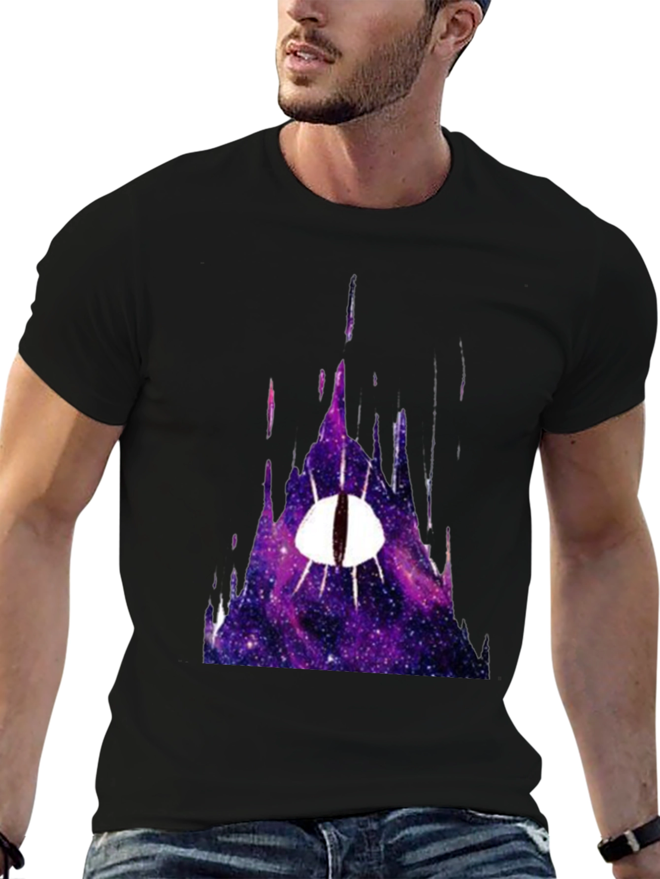 Galaxy Eye Graphic Tee - Mens Black T-Shirt