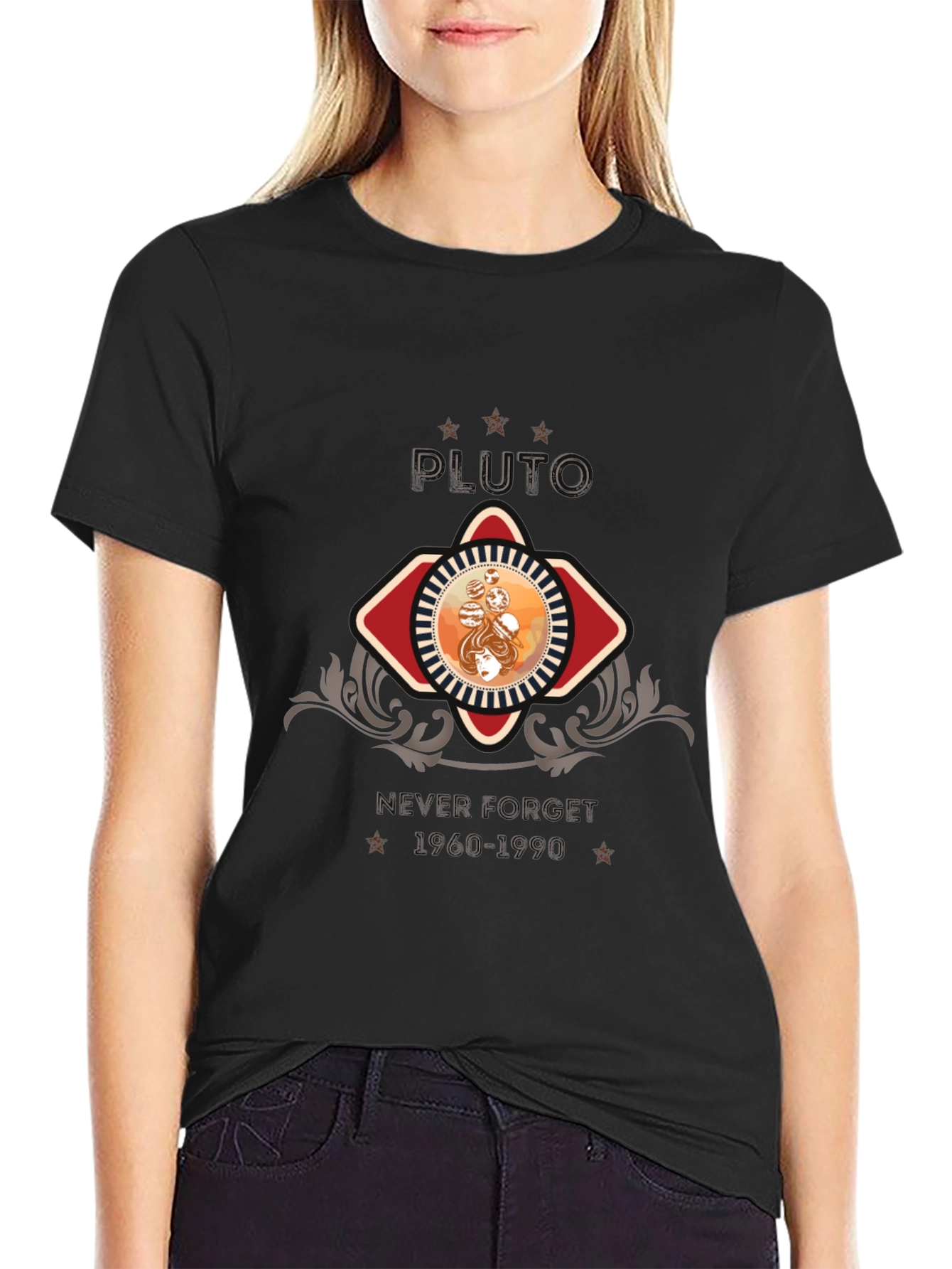 Retro Pluto T-Shirt - Never Forget 1960-1990