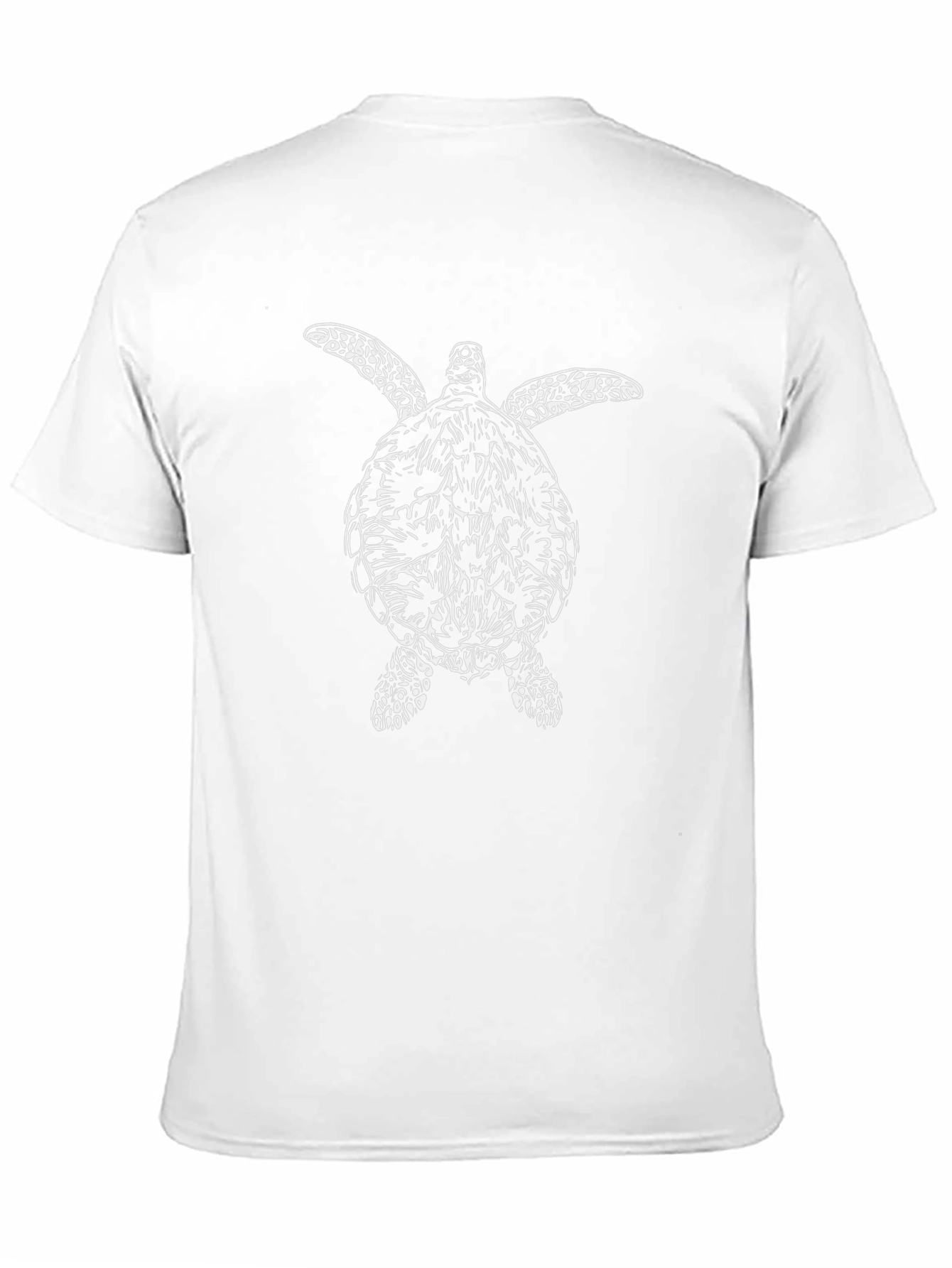 Turtle Graphic Print Tee - Casual Black T-Shirt