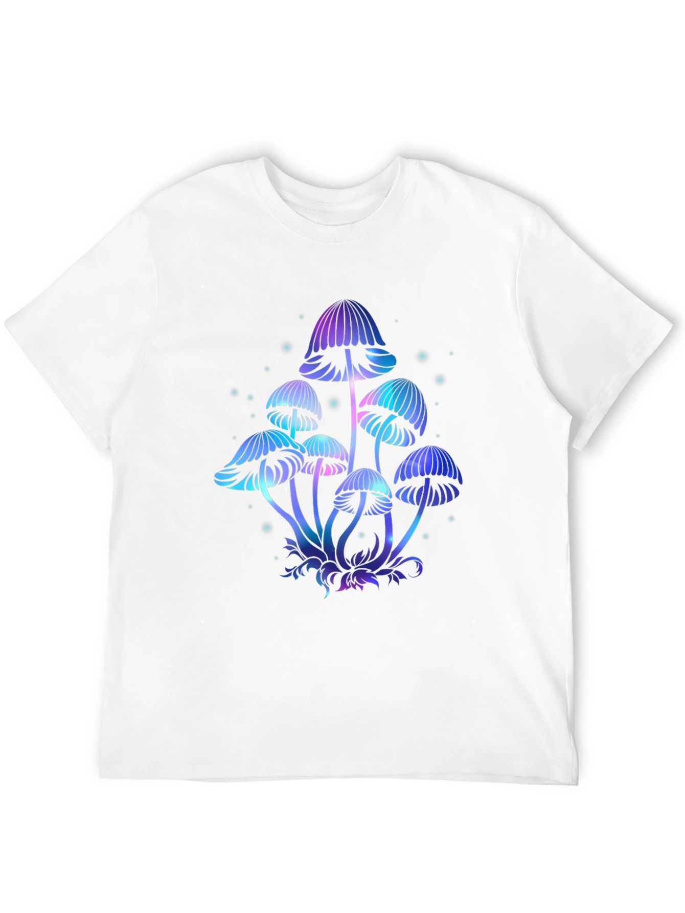 Mystical Mushroom Graphic Tee - Black Cotton T-Shirt