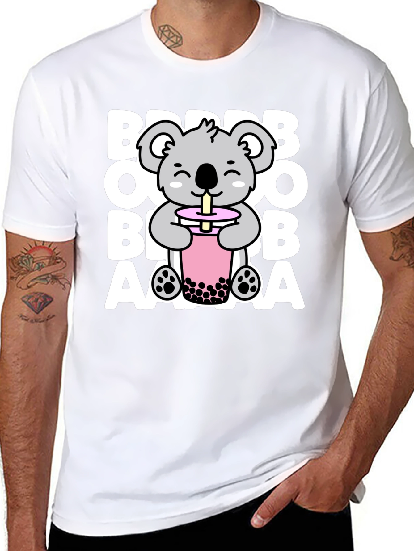 Cute Koala Boba Tea Graphic Tee