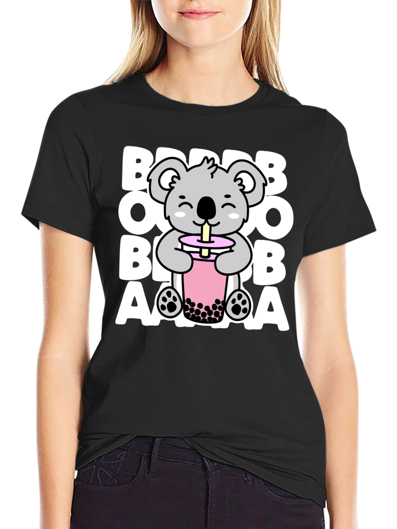 Cute Koala Boba Tea Graphic Tee