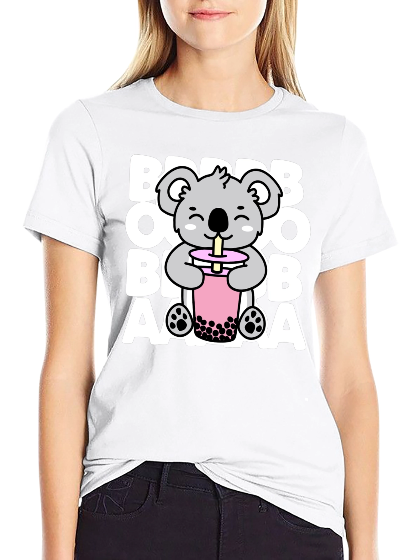 Cute Koala Boba Tea Graphic Tee