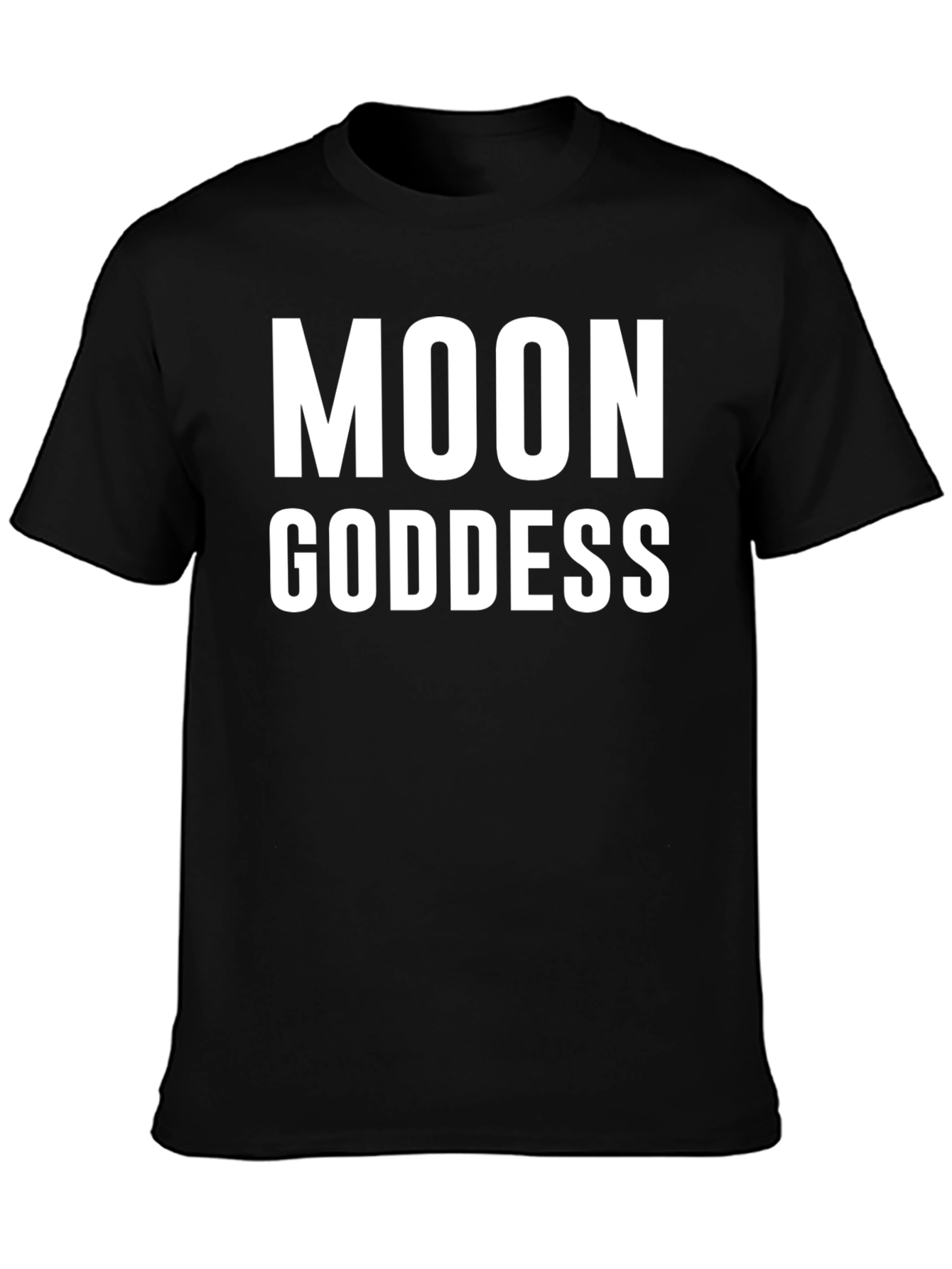 Moon Goddess Graphic Tee - Black Cotton T-Shirt