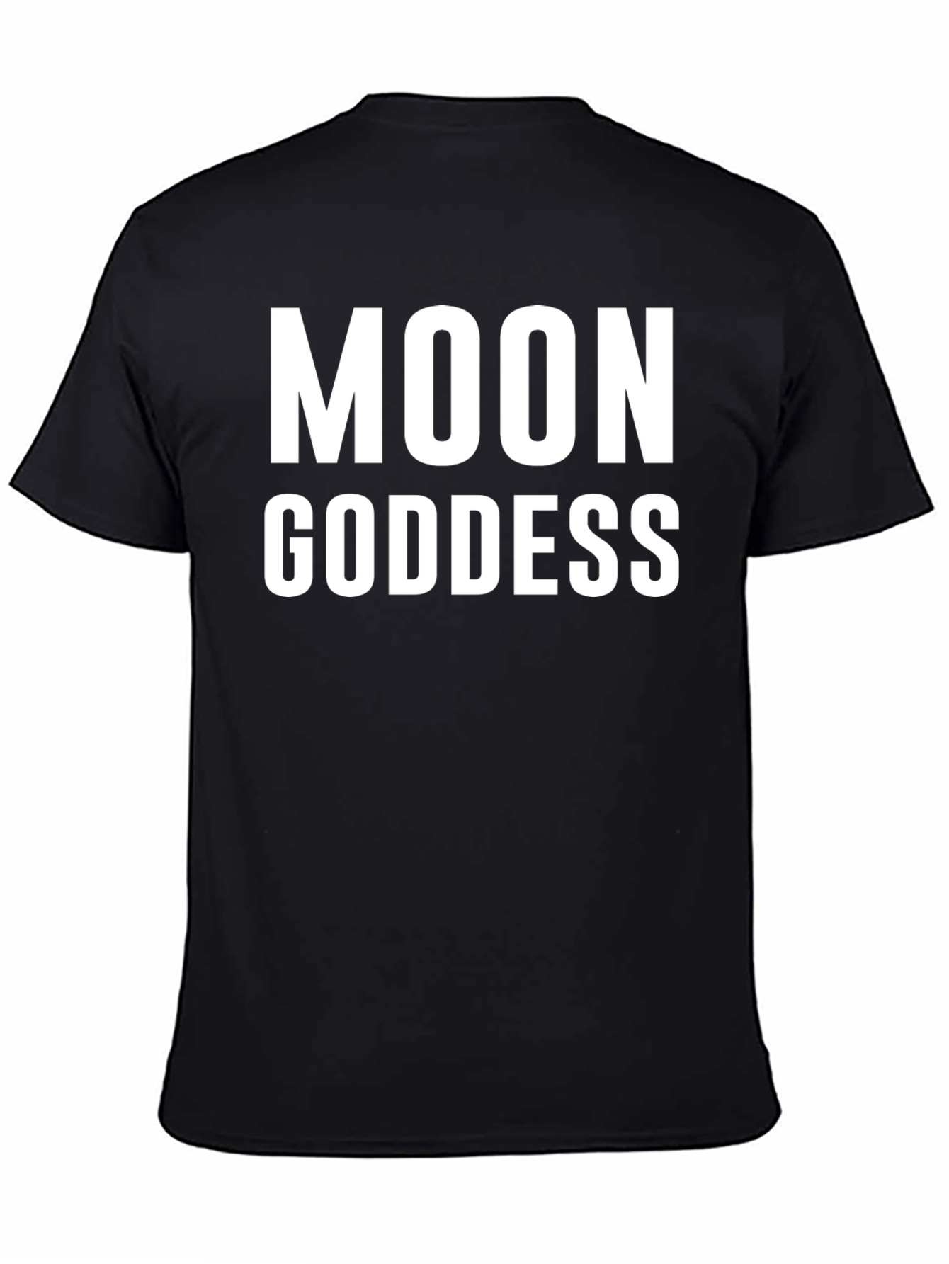 Moon Goddess Graphic Tee - Black Cotton T-Shirt