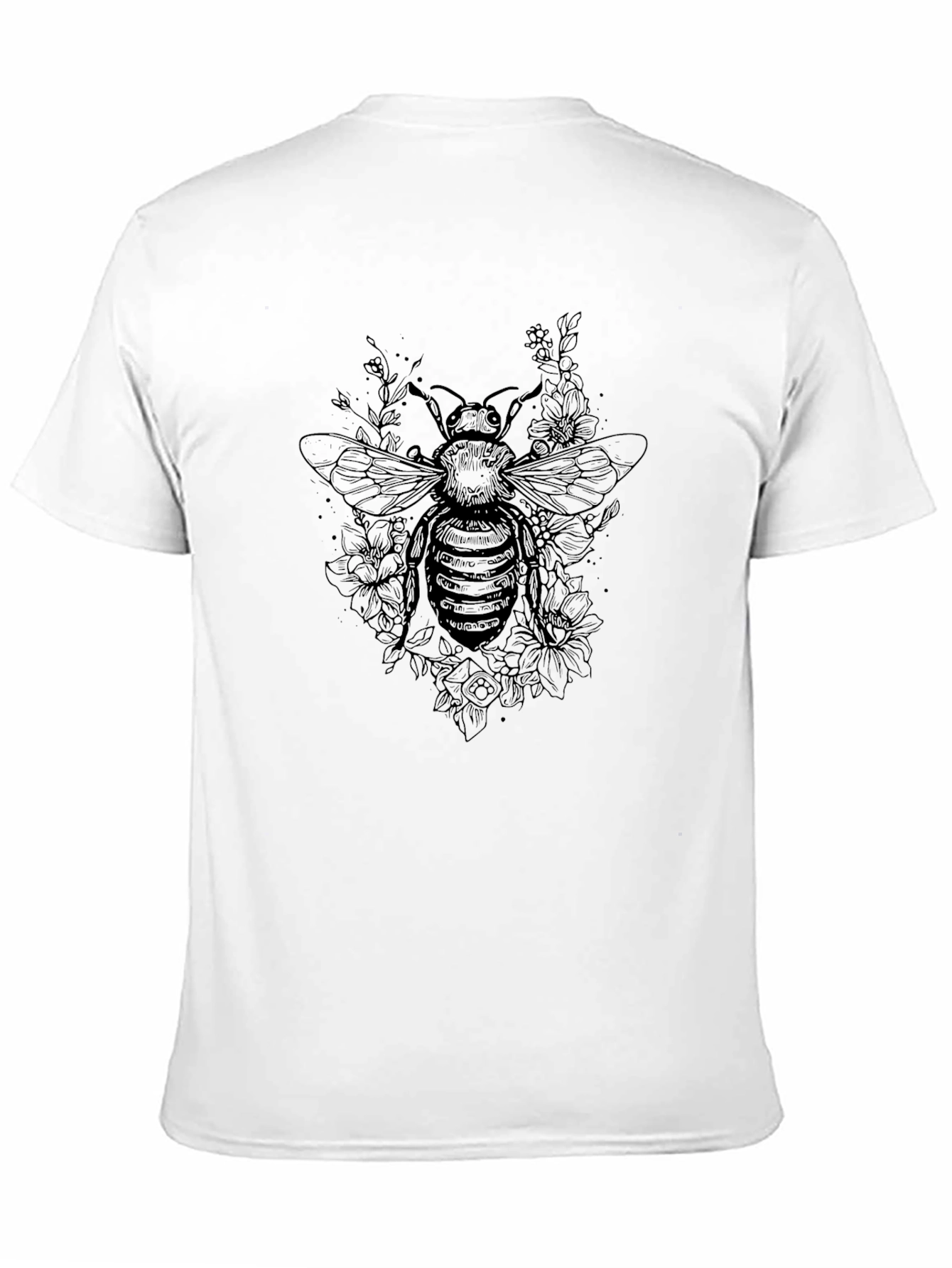 Bee Graphic Black T-Shirt - Nature Lovers Tee