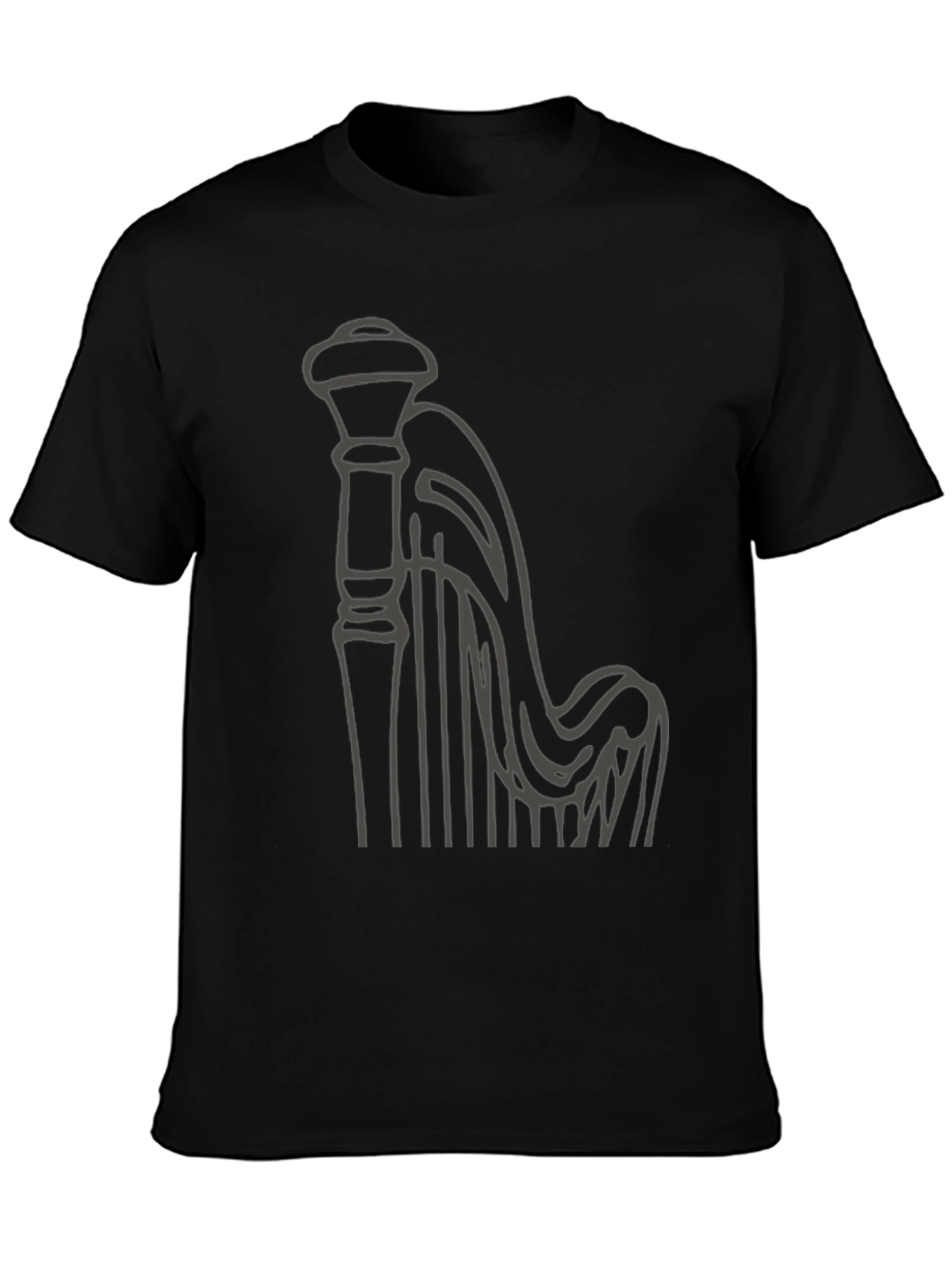 Harp Graphic T-Shirt - Classic Musical Instrument Tee