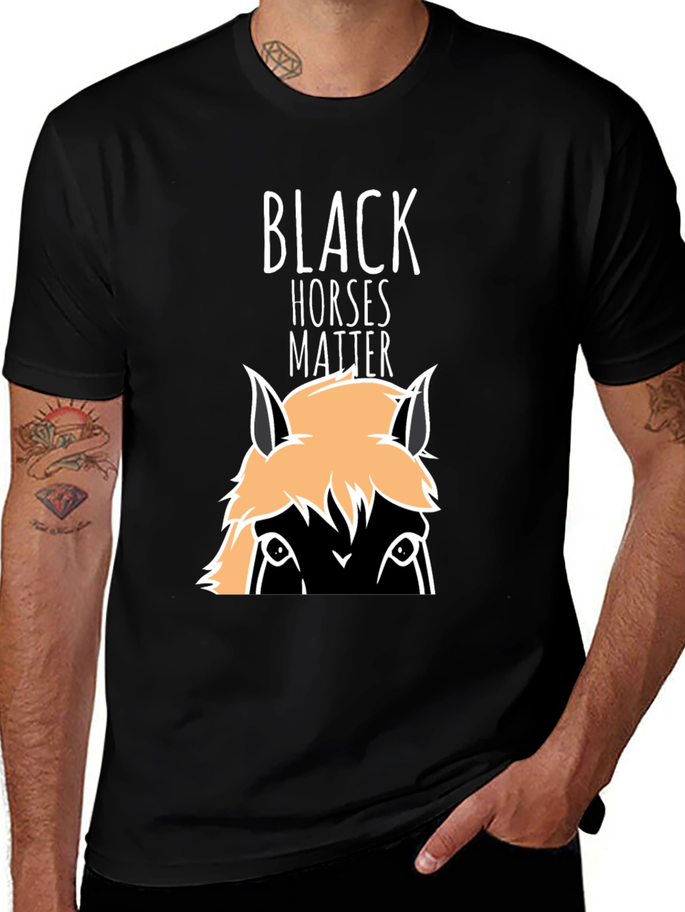 Black Horses Matter Graphic T-Shirt