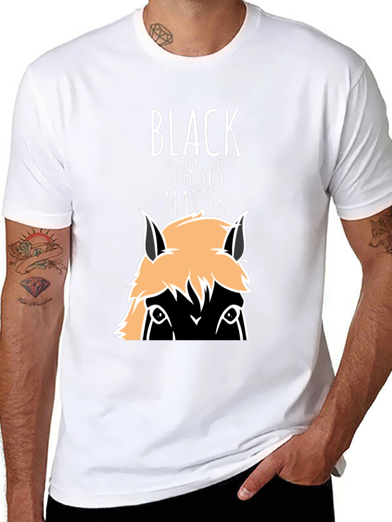 Black Horses Matter Graphic T-Shirt