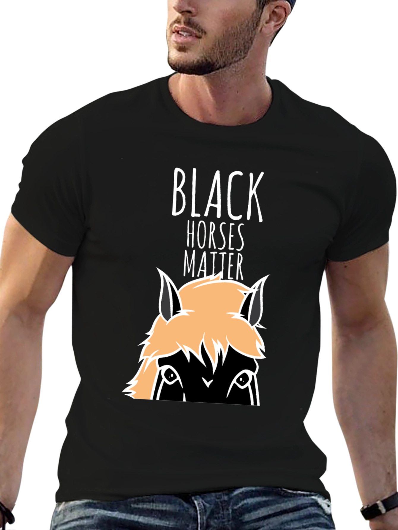 Black Horses Matter Graphic T-Shirt