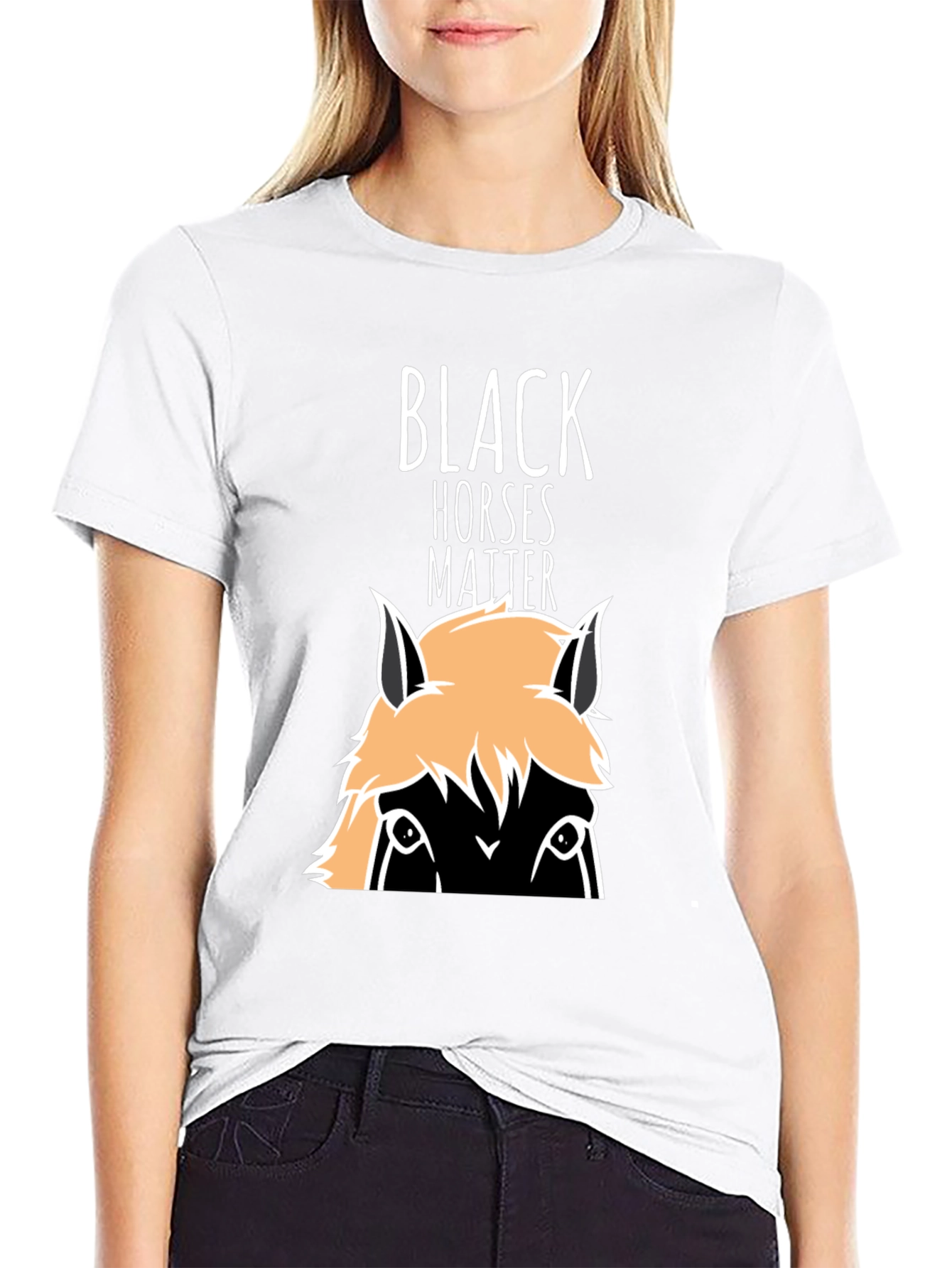 Black Horses Matter Graphic T-Shirt