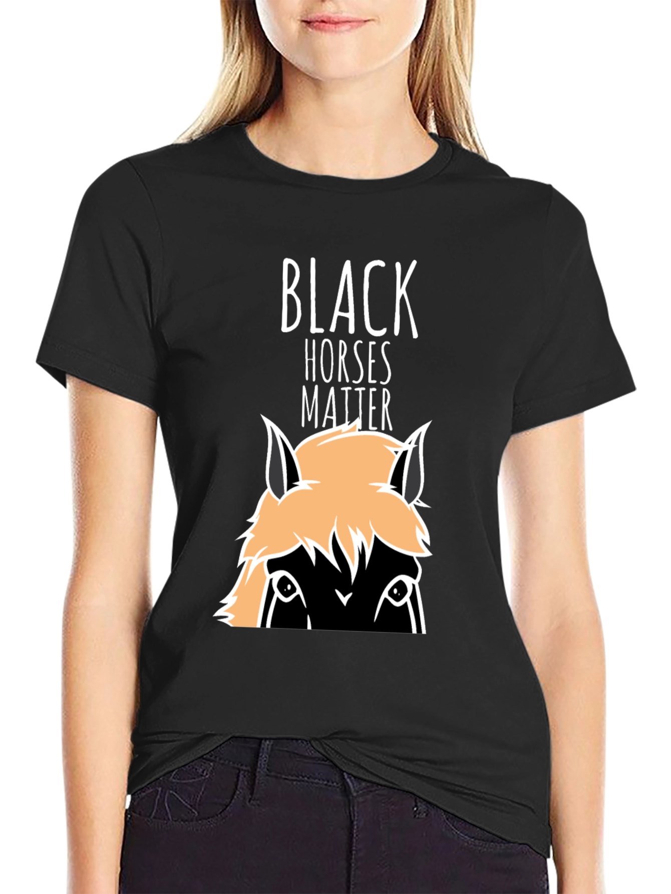 Black Horses Matter Graphic T-Shirt