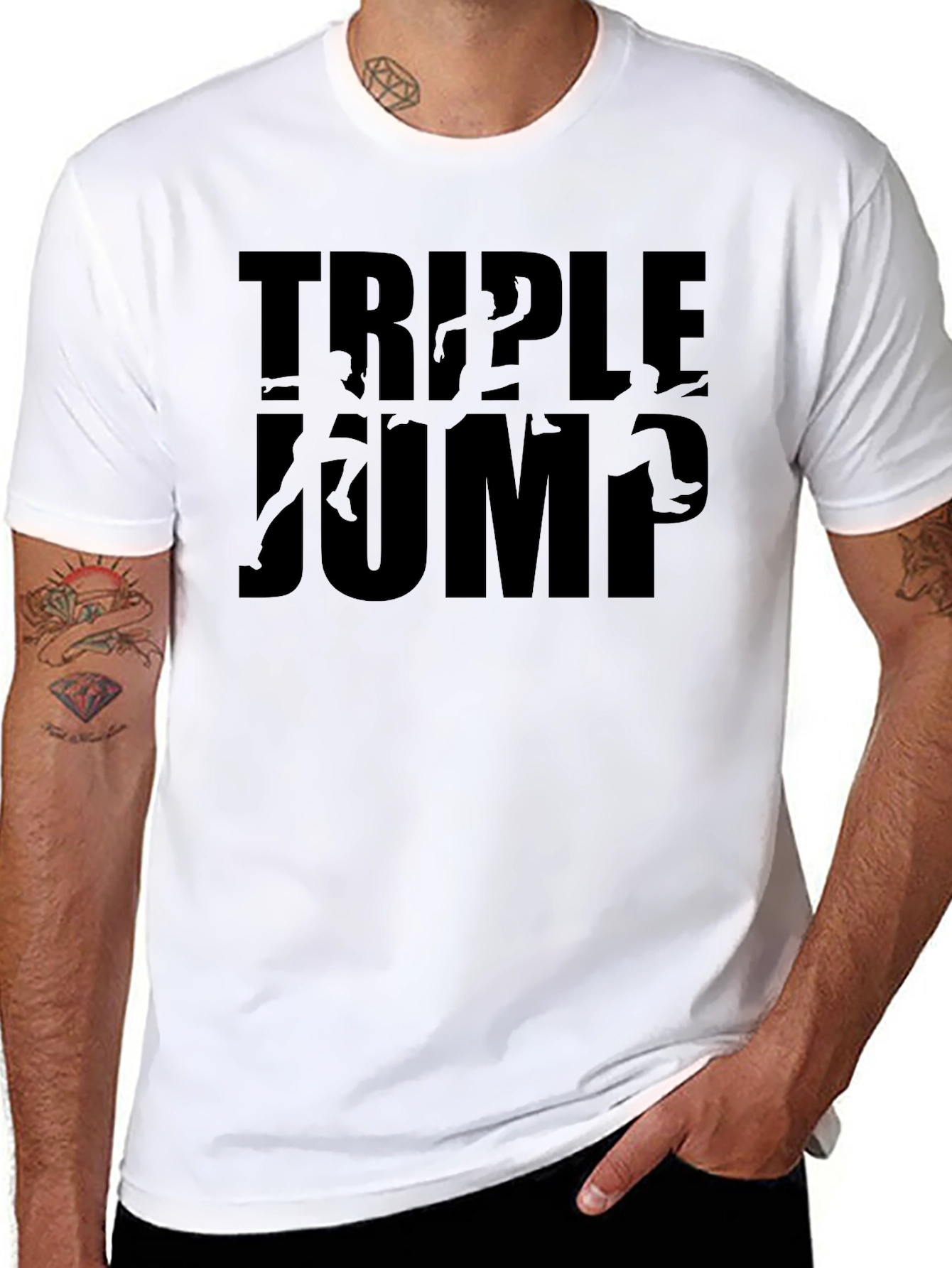 Triple Jump Black Graphic Tee