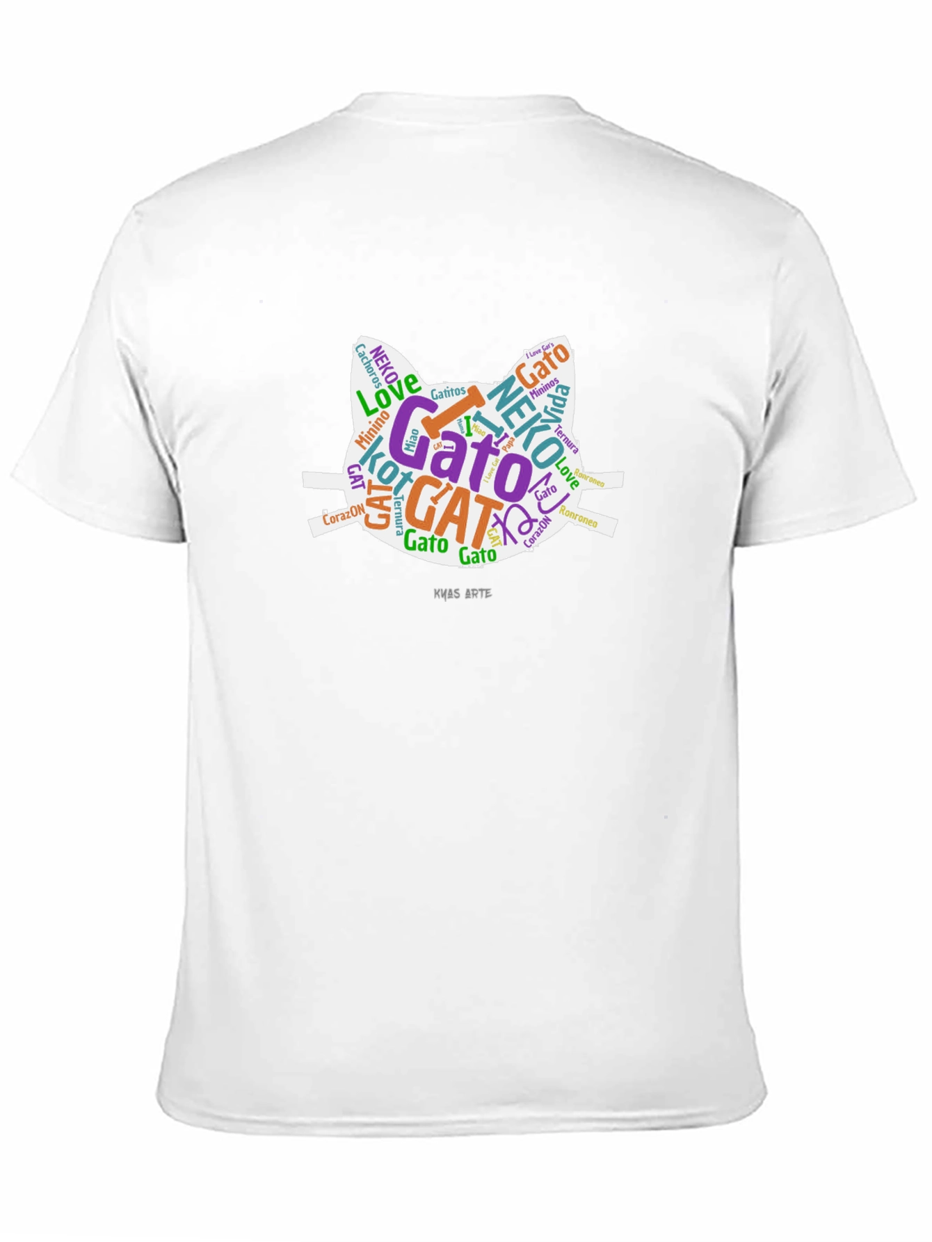 Cat Word Art T-Shirt - Stylish Graphic Tee