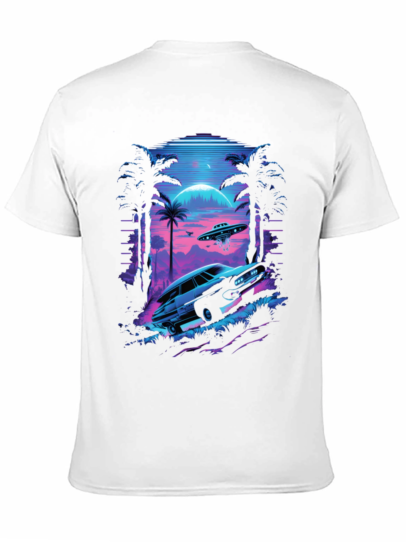 Retro Alien Car T-Shirt