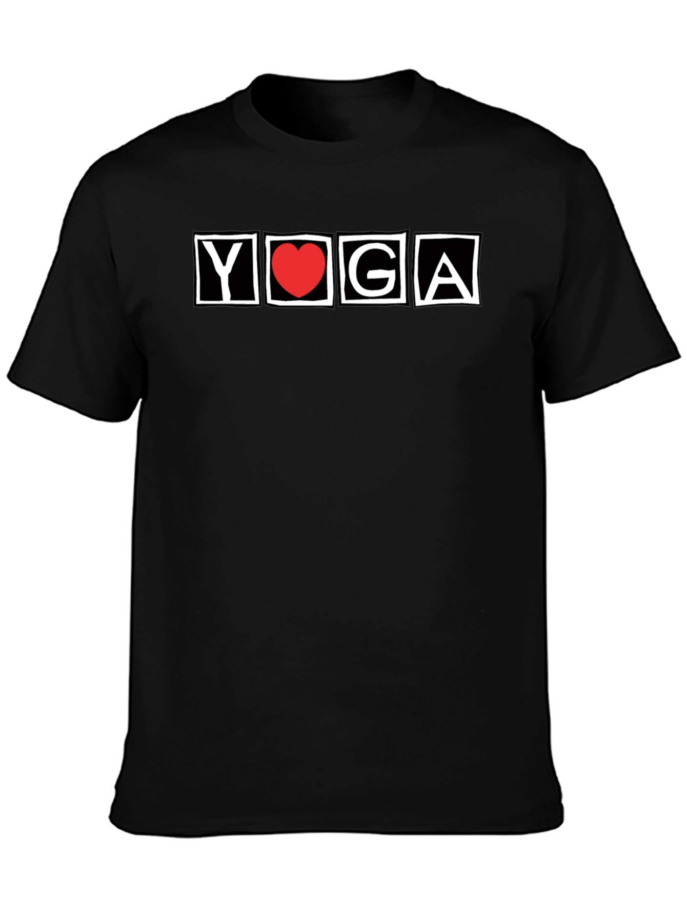 Yoga Heart T-Shirt - Black