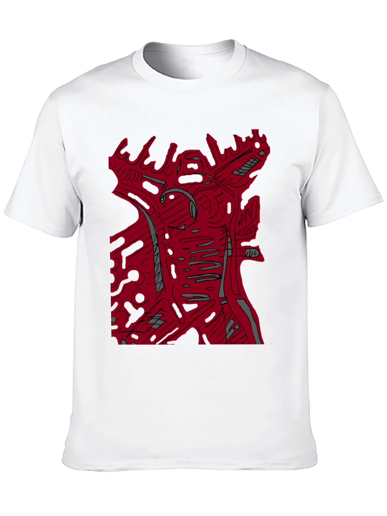 Abstract Graphic Print Crew Neck T-Shirt