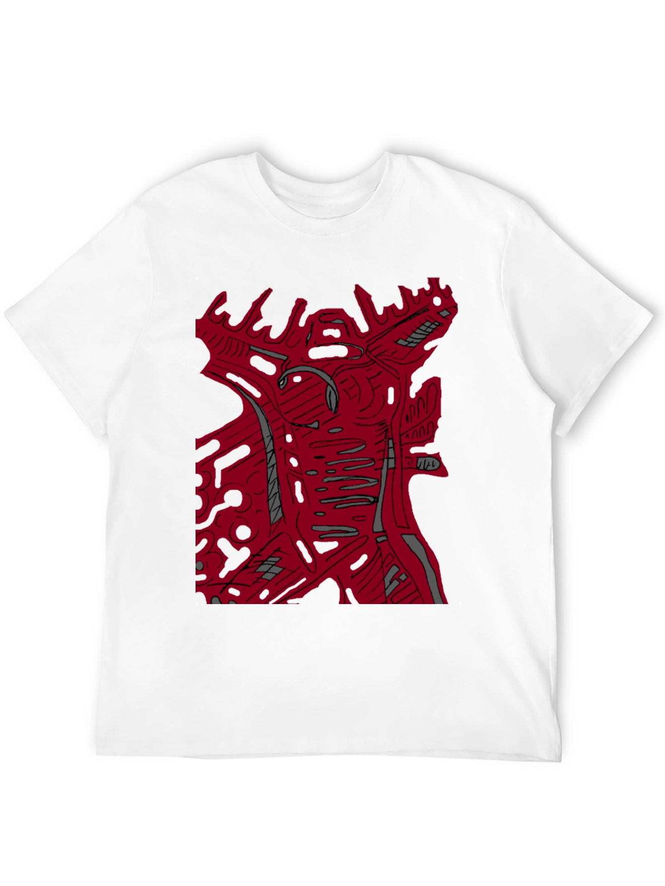 Abstract Graphic Print Crew Neck T-Shirt