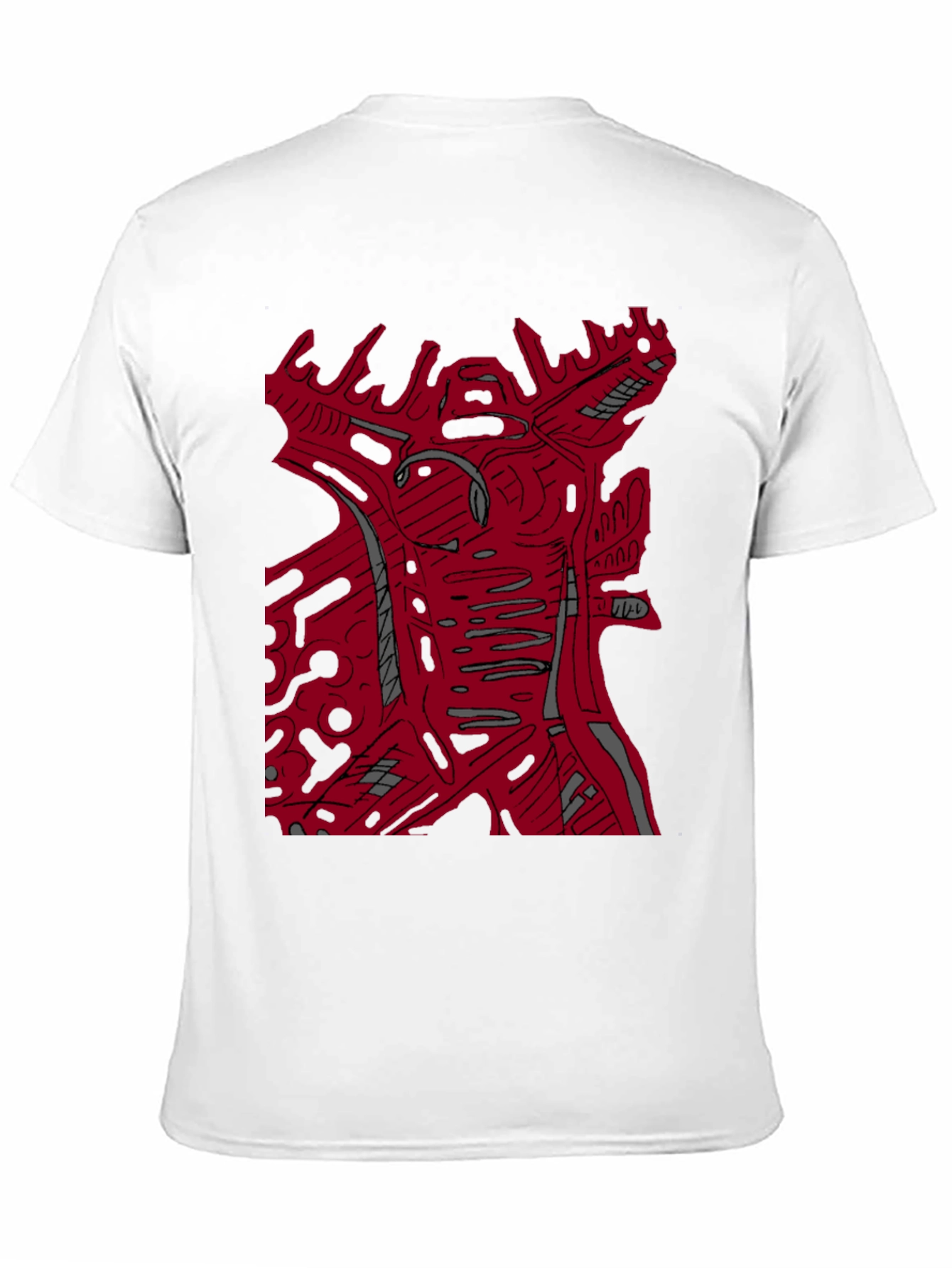 Abstract Graphic Print Crew Neck T-Shirt