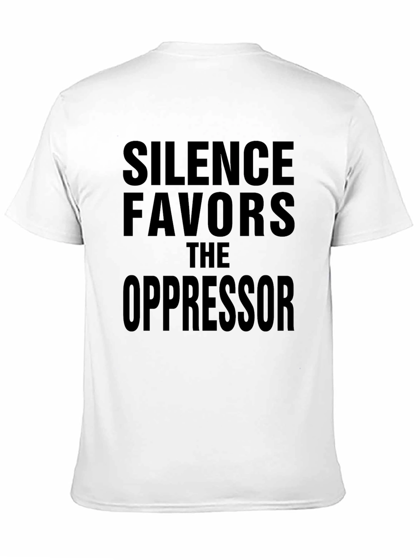 Silence Favors The Oppressor Black Tee