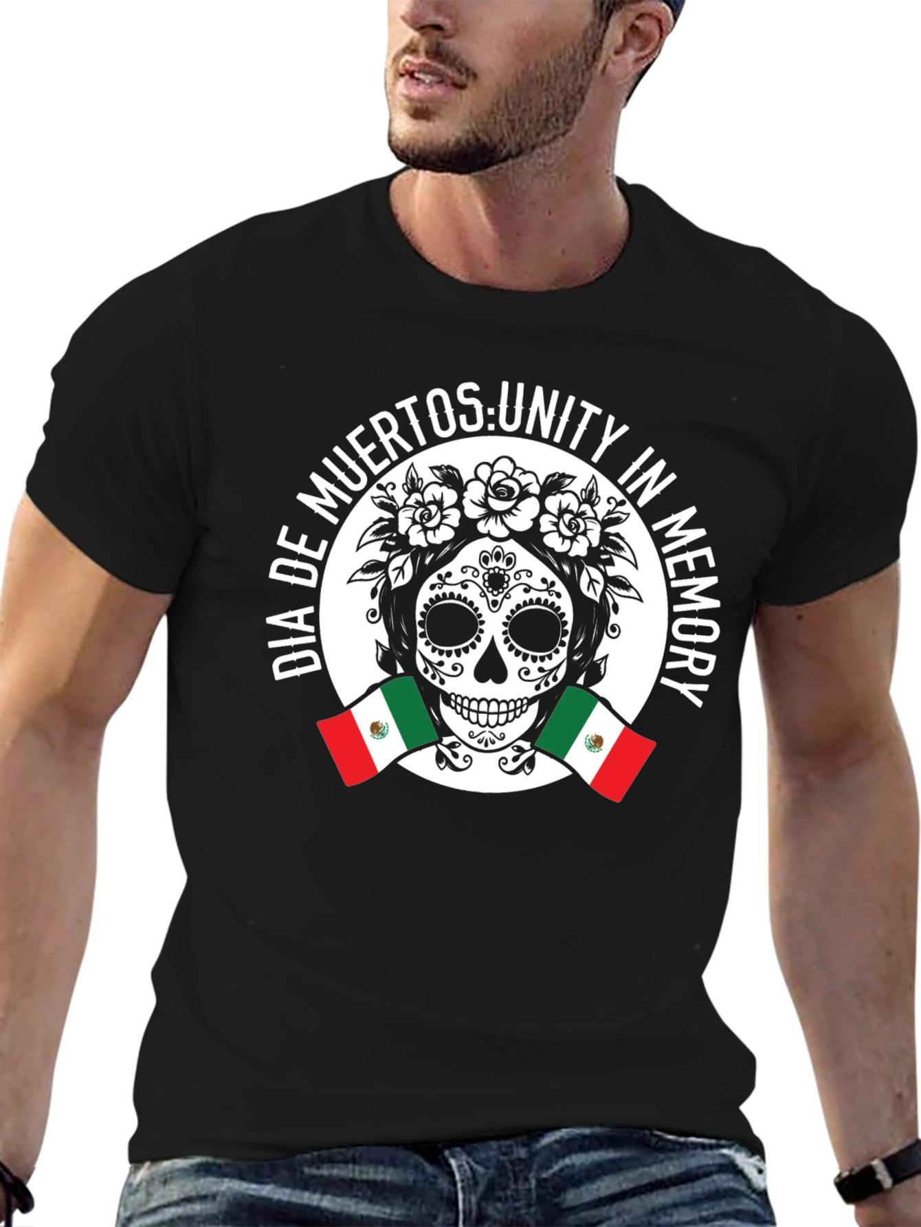 Dia de Muertos Unity T-Shirt Sugar Skull Design