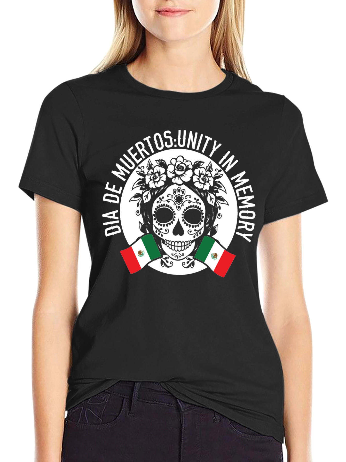 Dia de Muertos Unity T-Shirt Sugar Skull Design