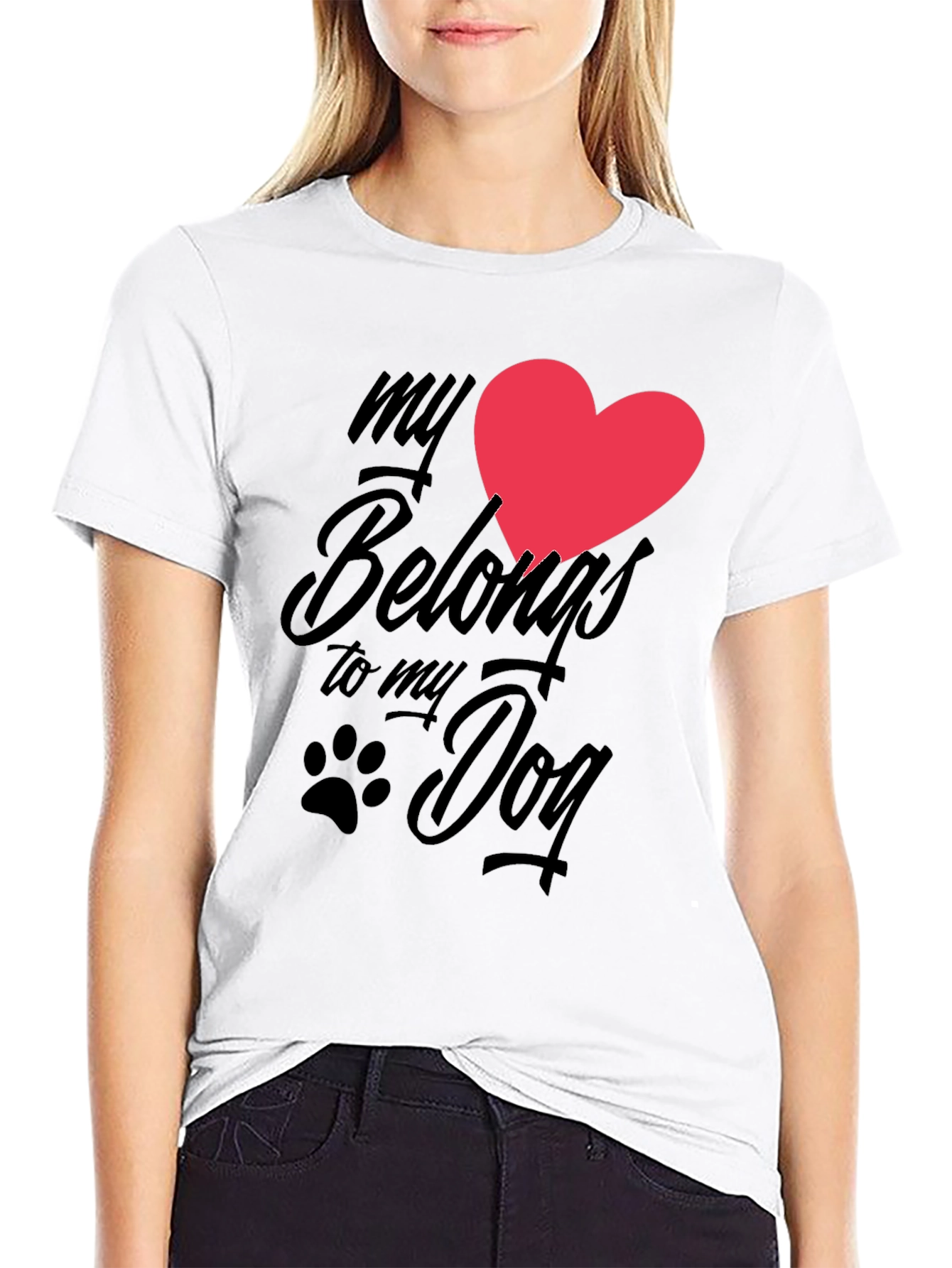 My Heart Belongs To My Dog Graphic Tee