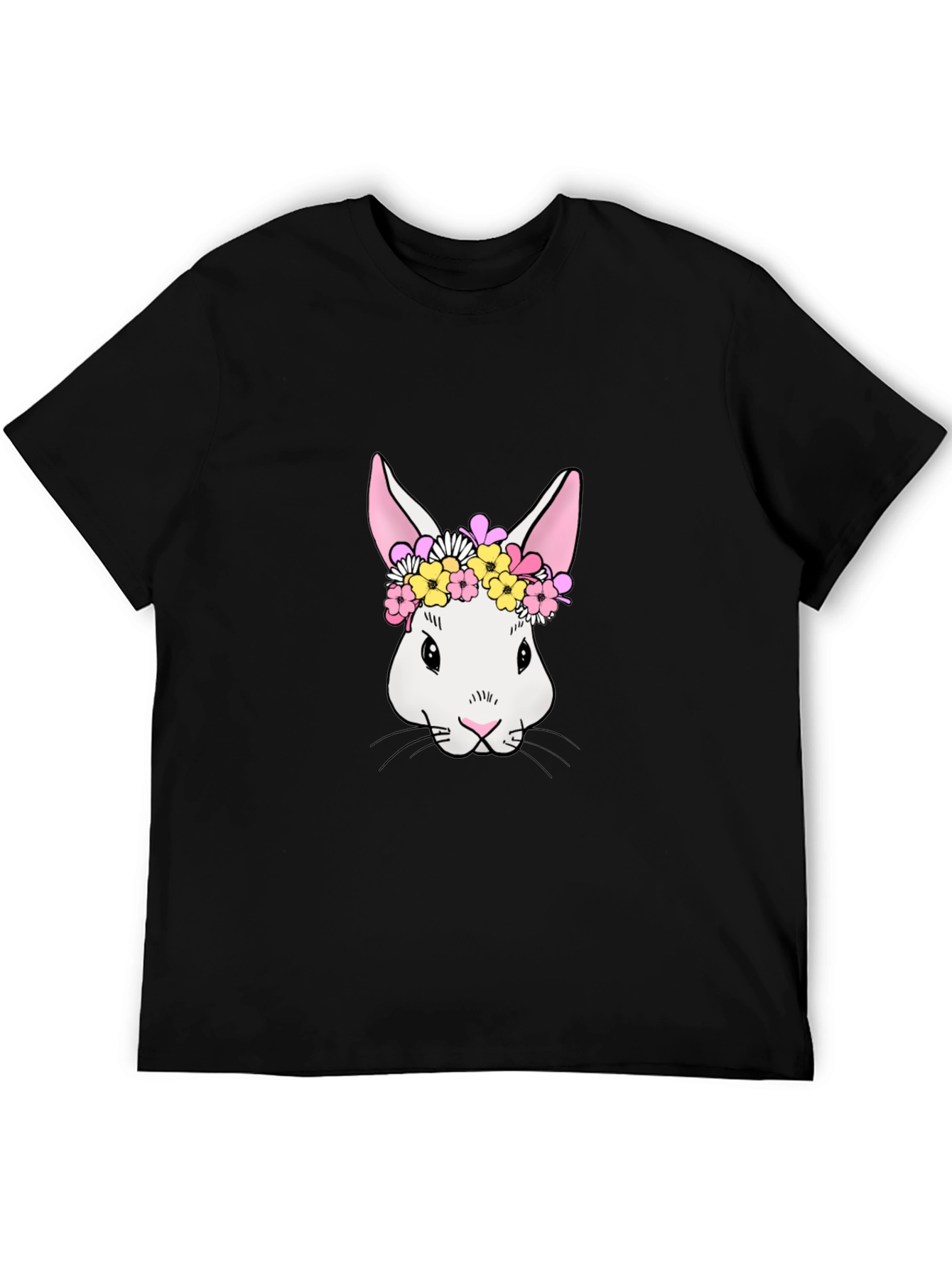 Bunny Floral Crown T-Shirt - Cute Easter Tee