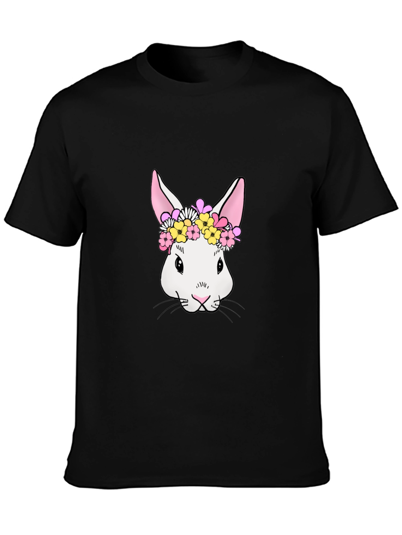 Bunny Floral Crown T-Shirt - Cute Easter Tee