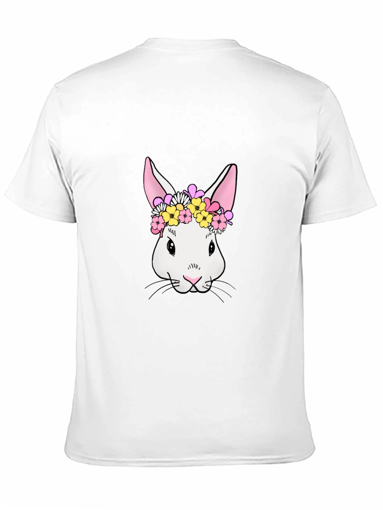Bunny Floral Crown T-Shirt - Cute Easter Tee