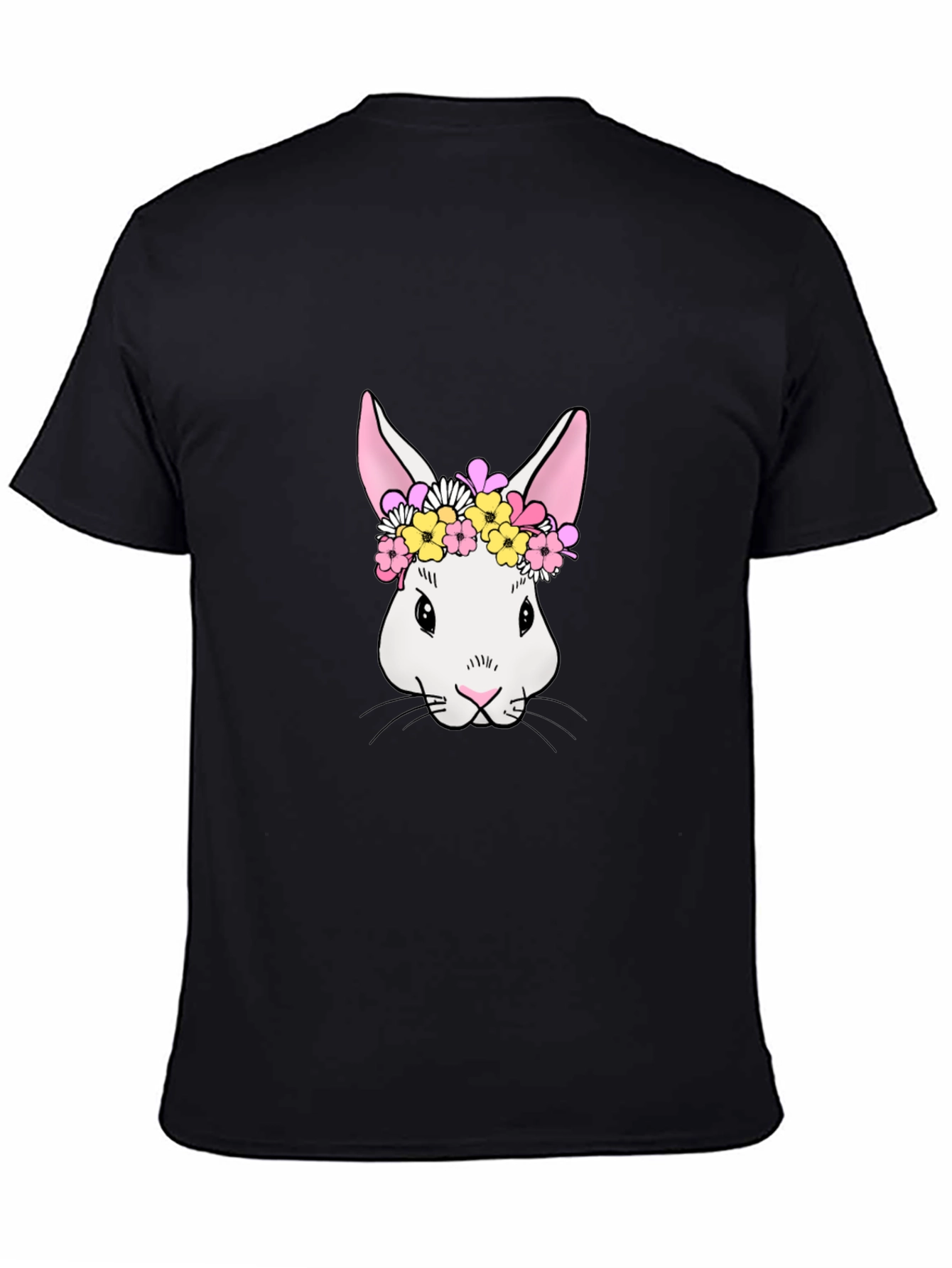 Bunny Floral Crown T-Shirt - Cute Easter Tee