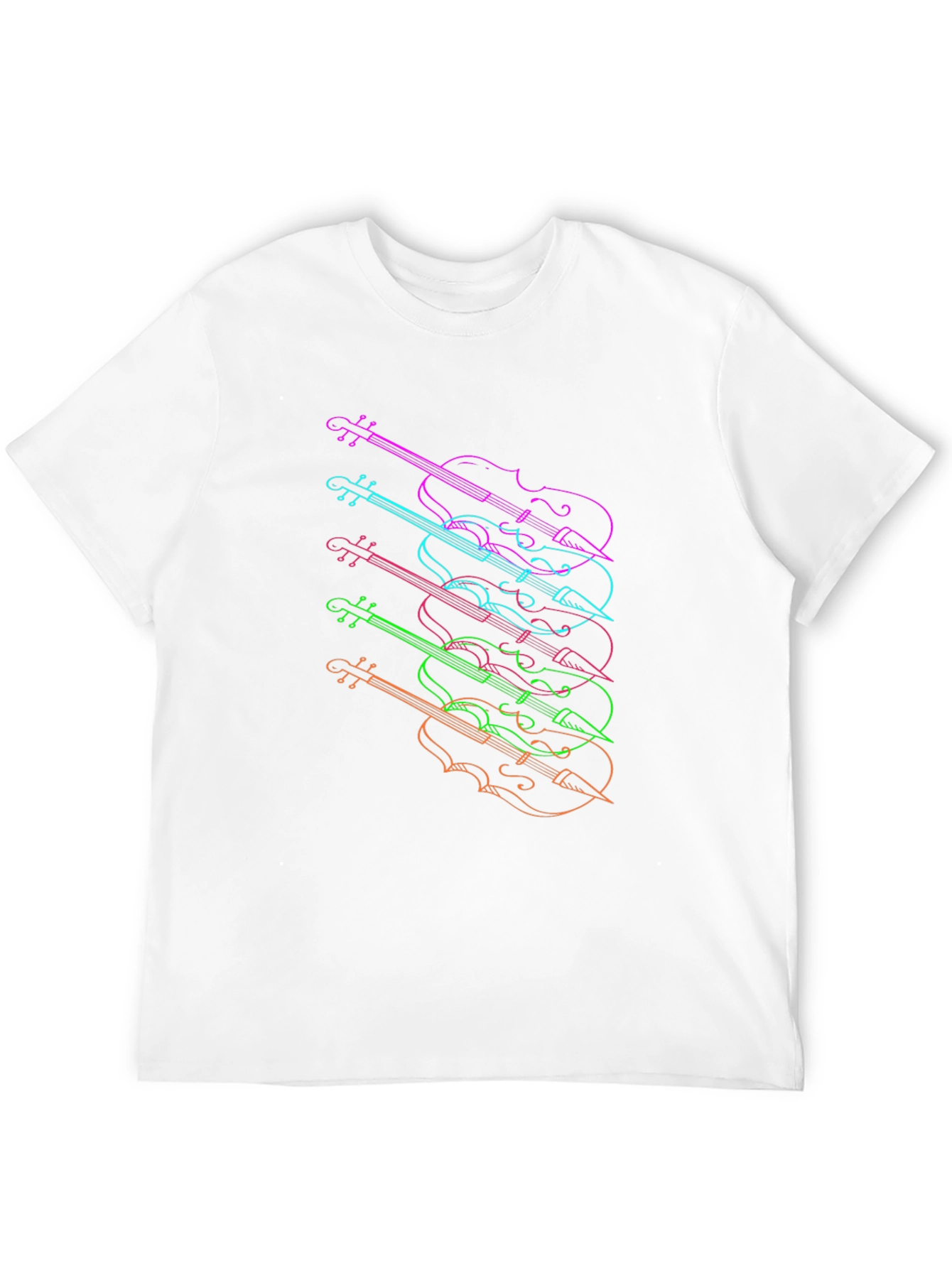 Violin Stack Graphic Tee - Musicians Black T-Shirt