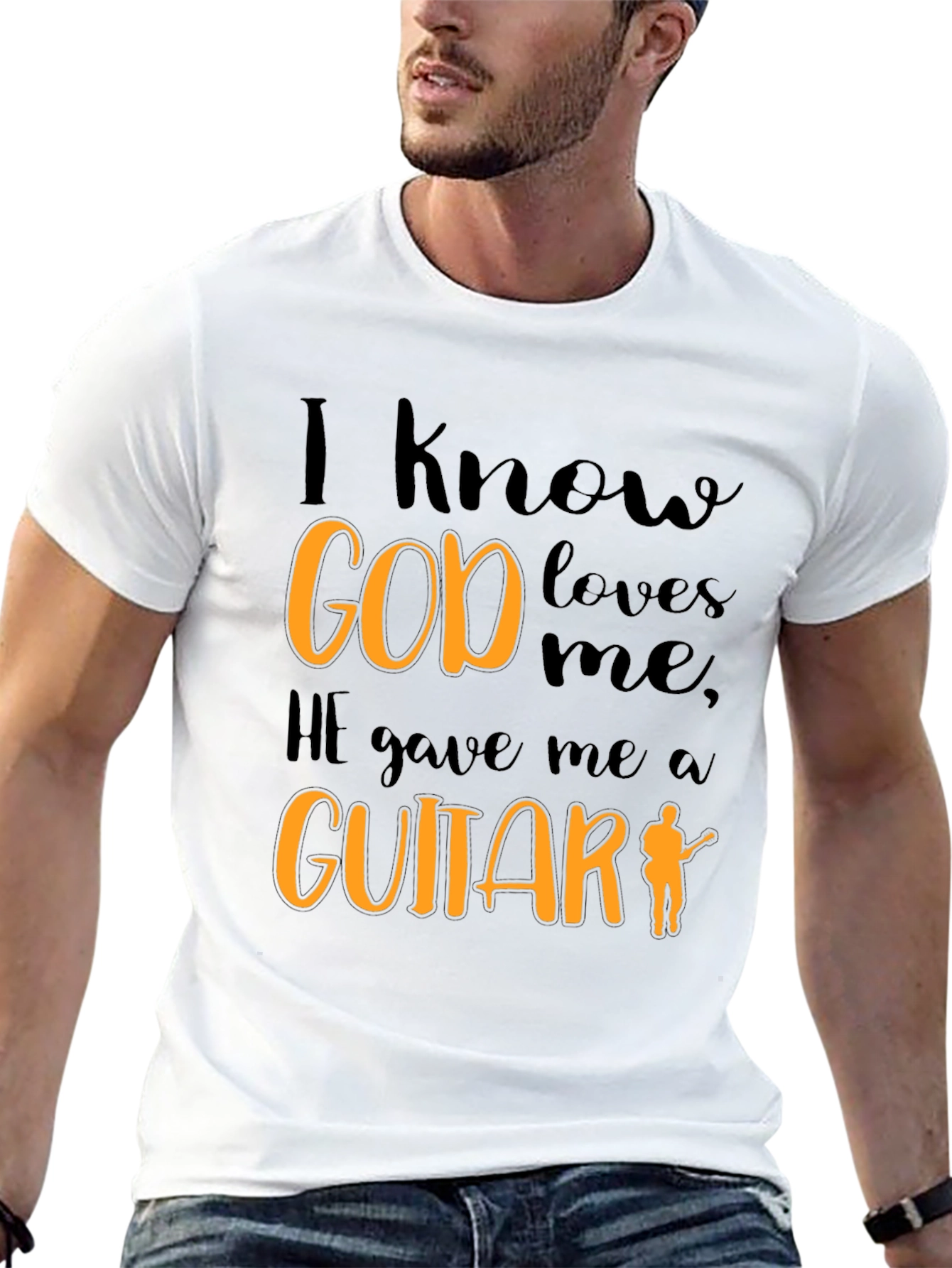 I Know God Loves Me Guitar T-Shirt
