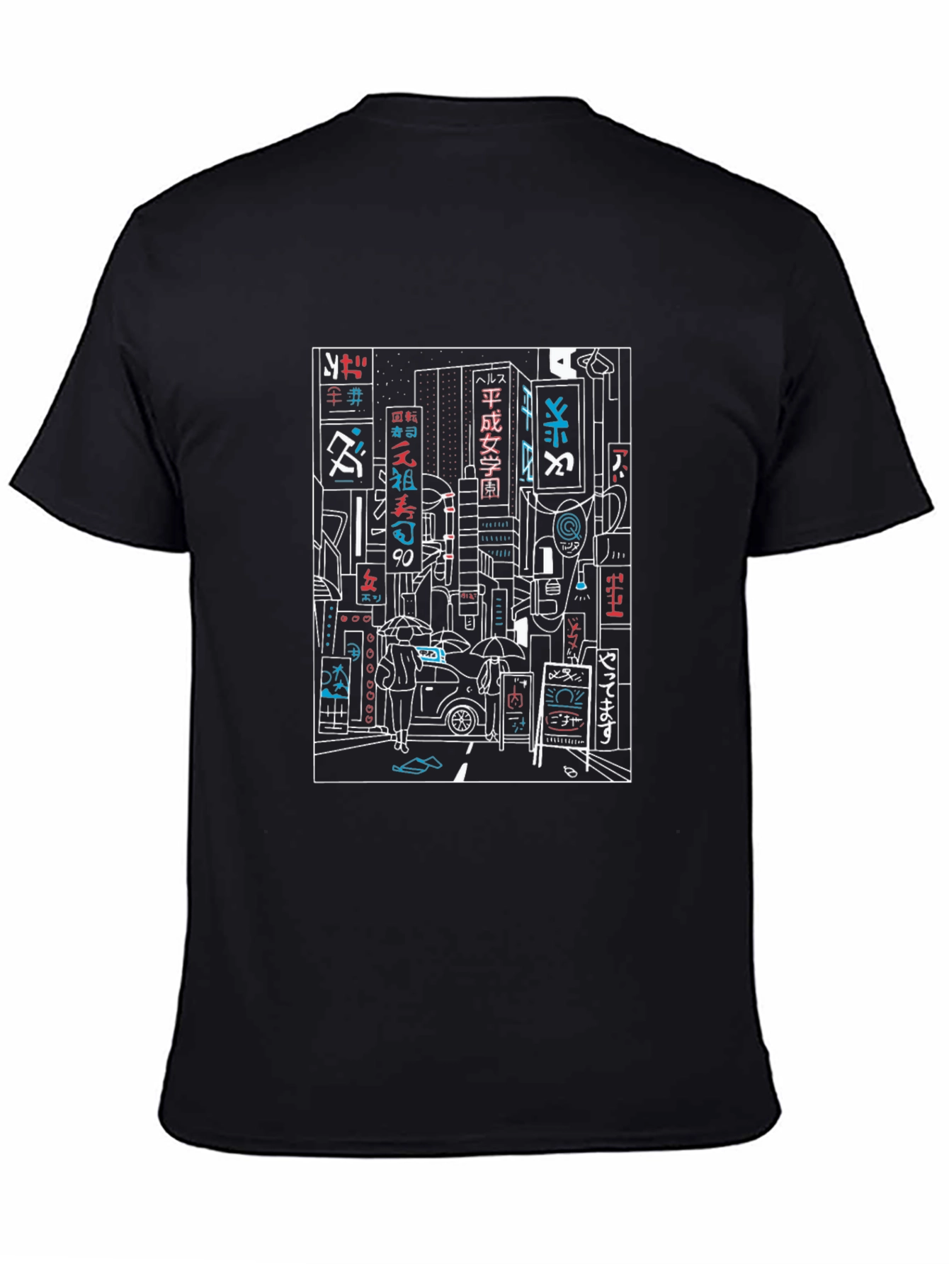 Neon Cityscape Graphic Tee - Urban Style T-Shirt